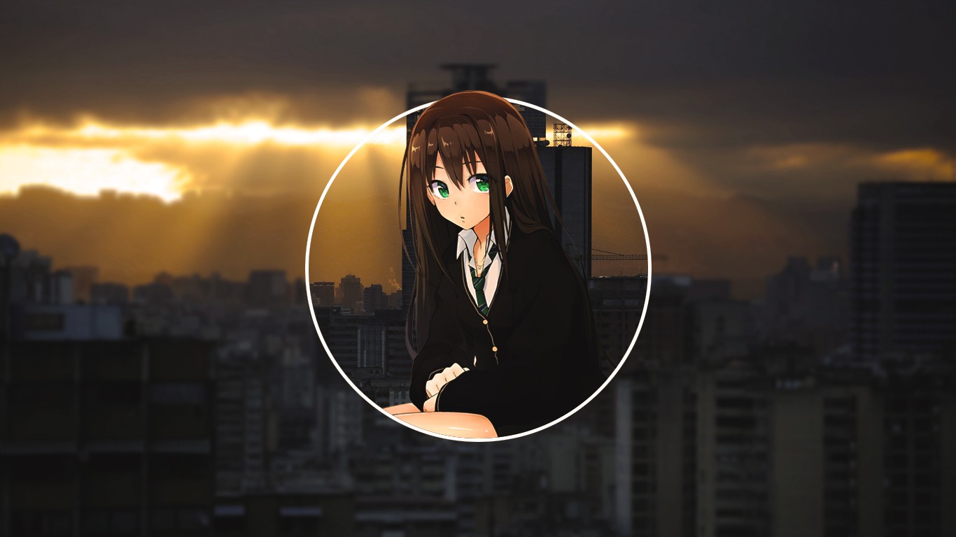 Anime 1366x768 anime shapes Shibuya Rin THE iDOLM@STER: Cinderella Girls picture-in-picture