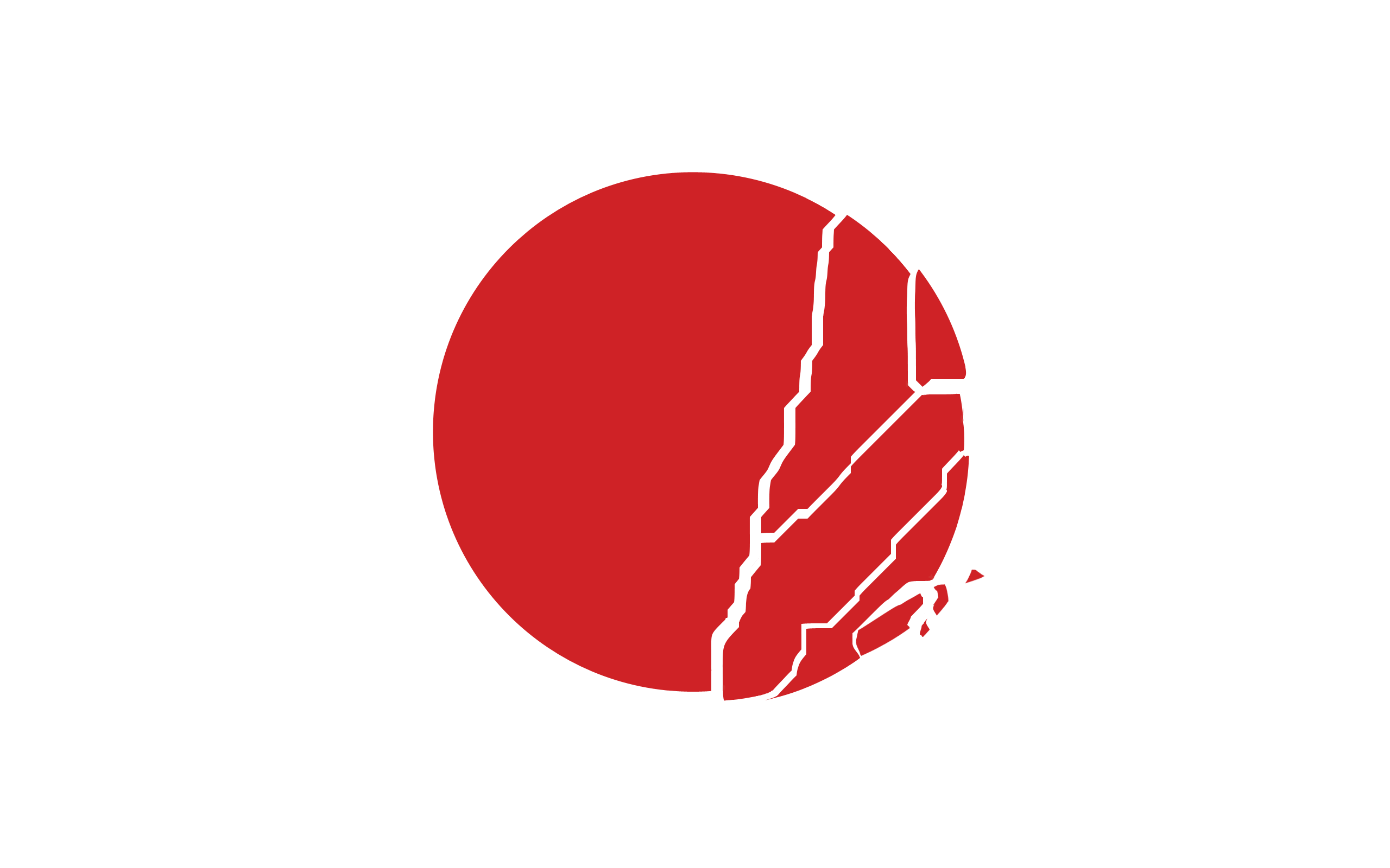 General 2560x1600 Japan flag broken white background simple background minimalism