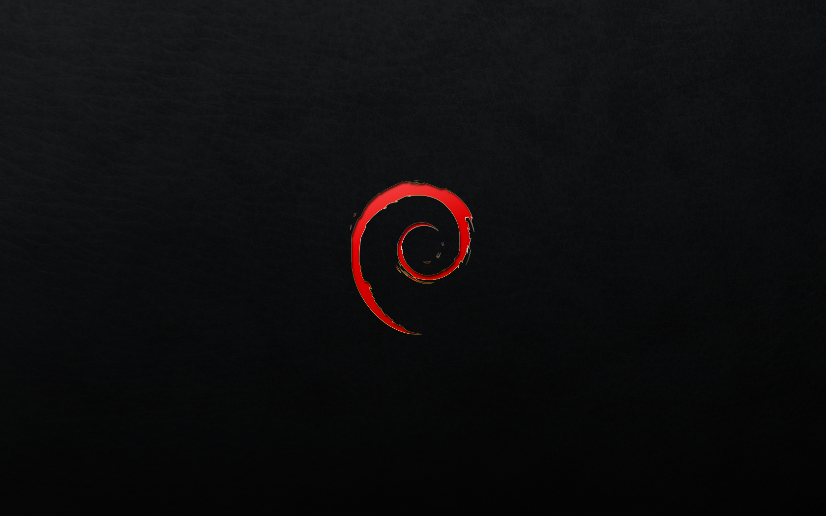 General 1680x1050 minimalism red black black background artwork Debian operating system simple background logo digital art