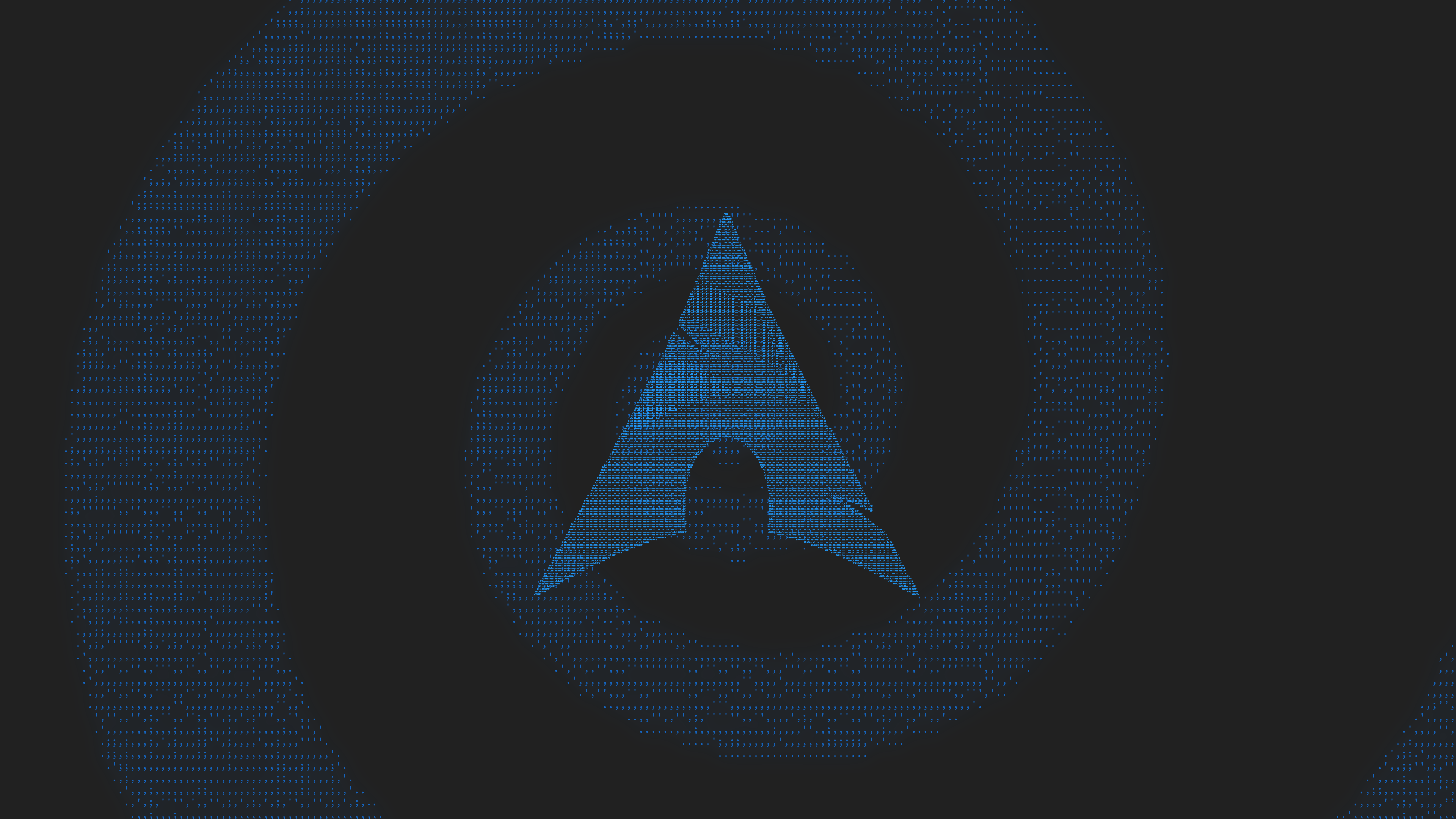 General 3840x2160 Arch Linux material minimal minimalism ASCII art neon glow text material style Linux