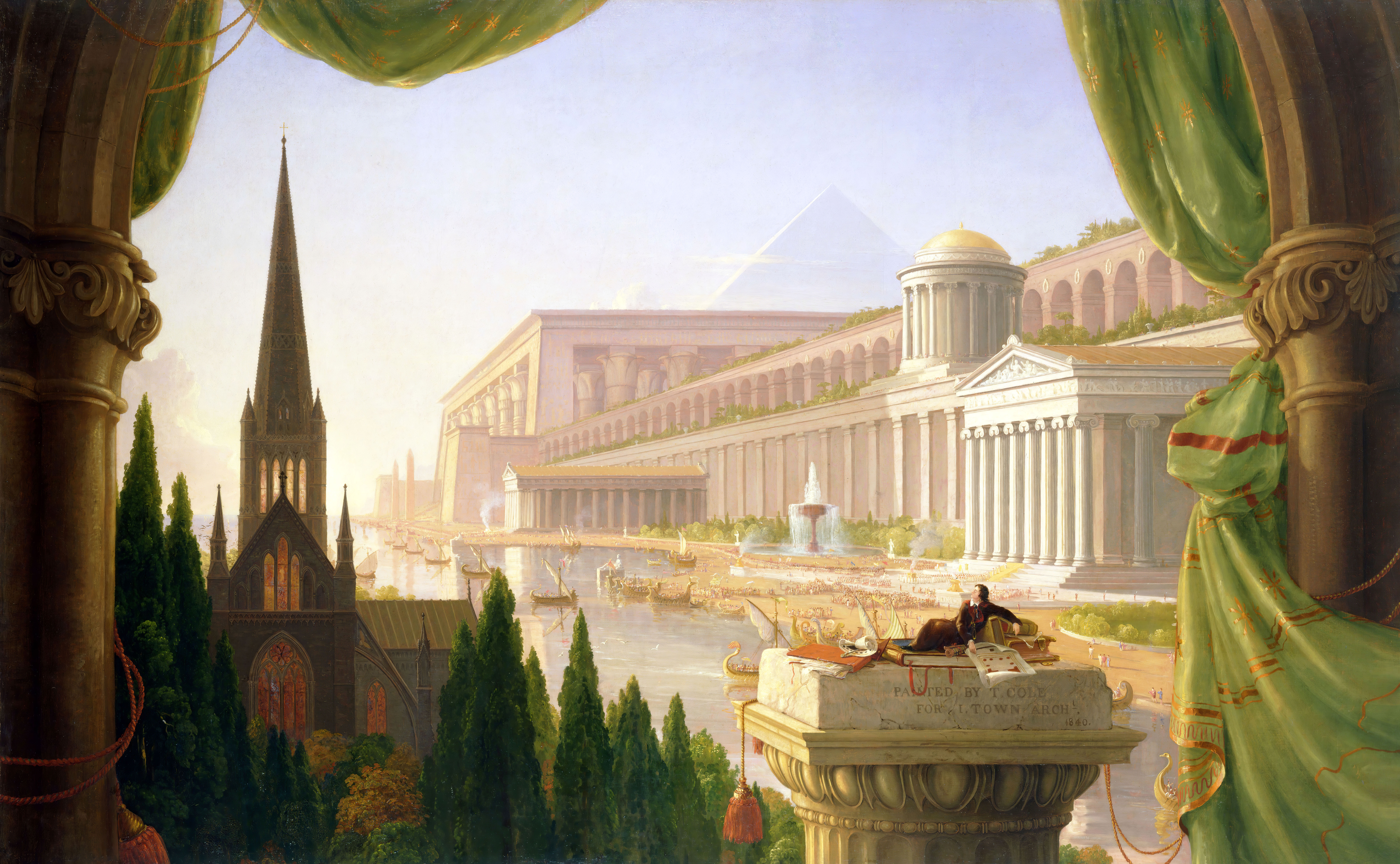 General 10000x6169 The Architect’s Dream Thomas Cole painting classic art