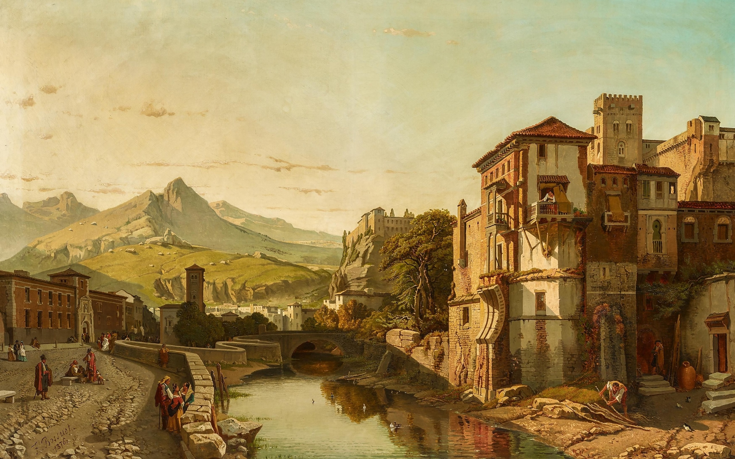General 2560x1600 François-Antoine Bossuet painting classic art artwork Granada 1876 (Year)