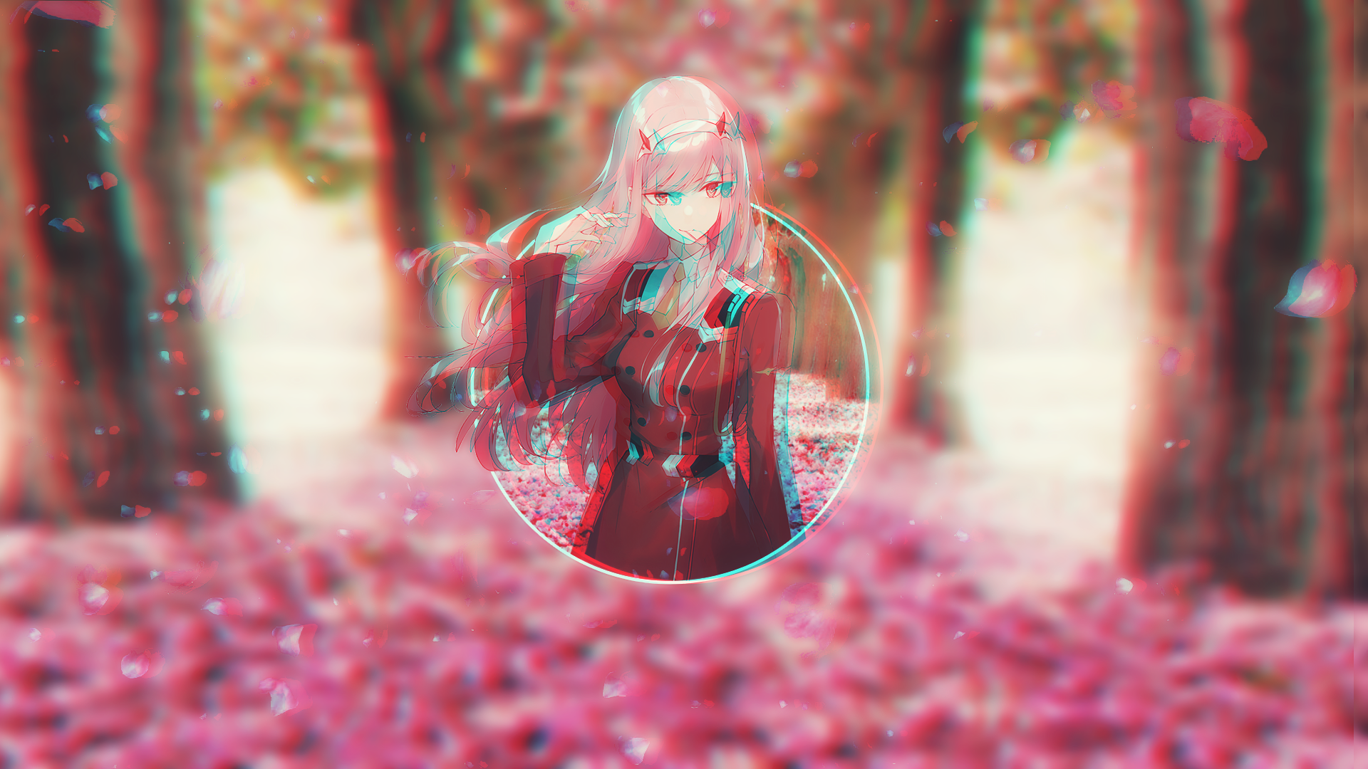 Anime 1920x1080 anime girls picture-in-picture Darling in the FranXX Zero Two (Darling in the FranXX)