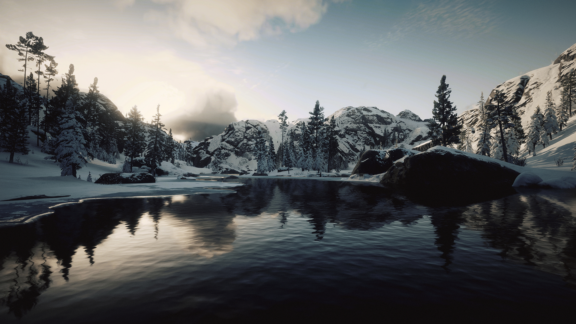 General 1920x1080 Red Dead Redemption 2 video games PC gaming nature landscape winter screen shot