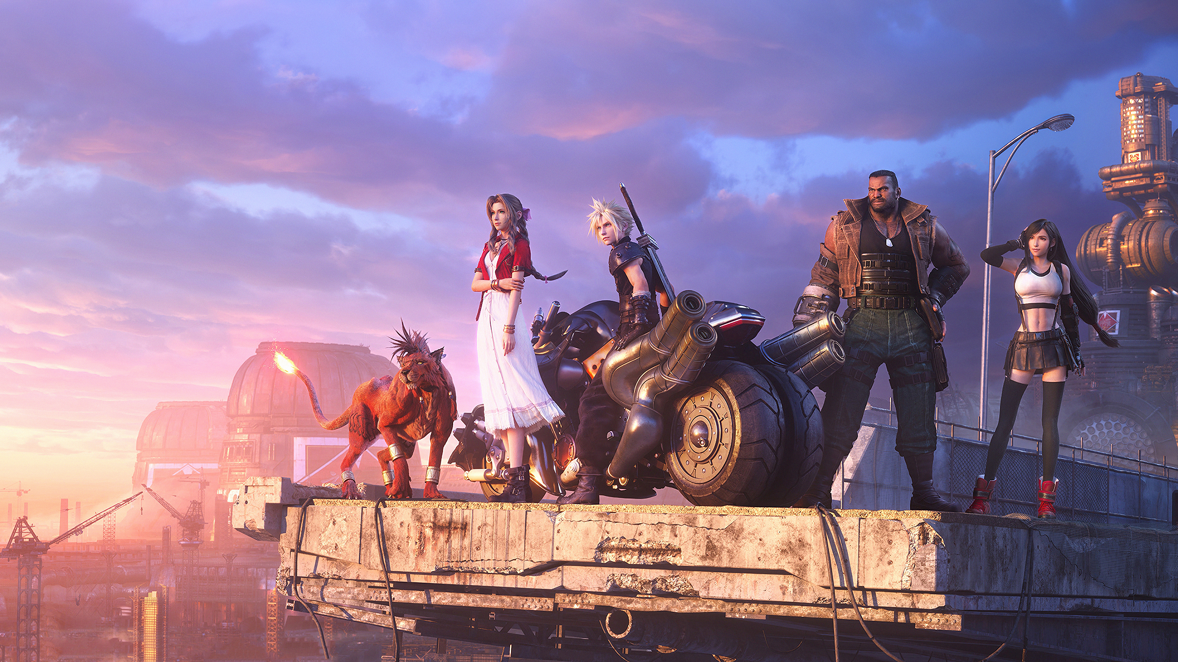 General 3840x2160 Final Fantasy VII PlayStation video games Final Fantasy VII: Remake Aerith Gainsborough Cloud Strife Barret Wallace Tifa Lockhart Square Enix video game characters