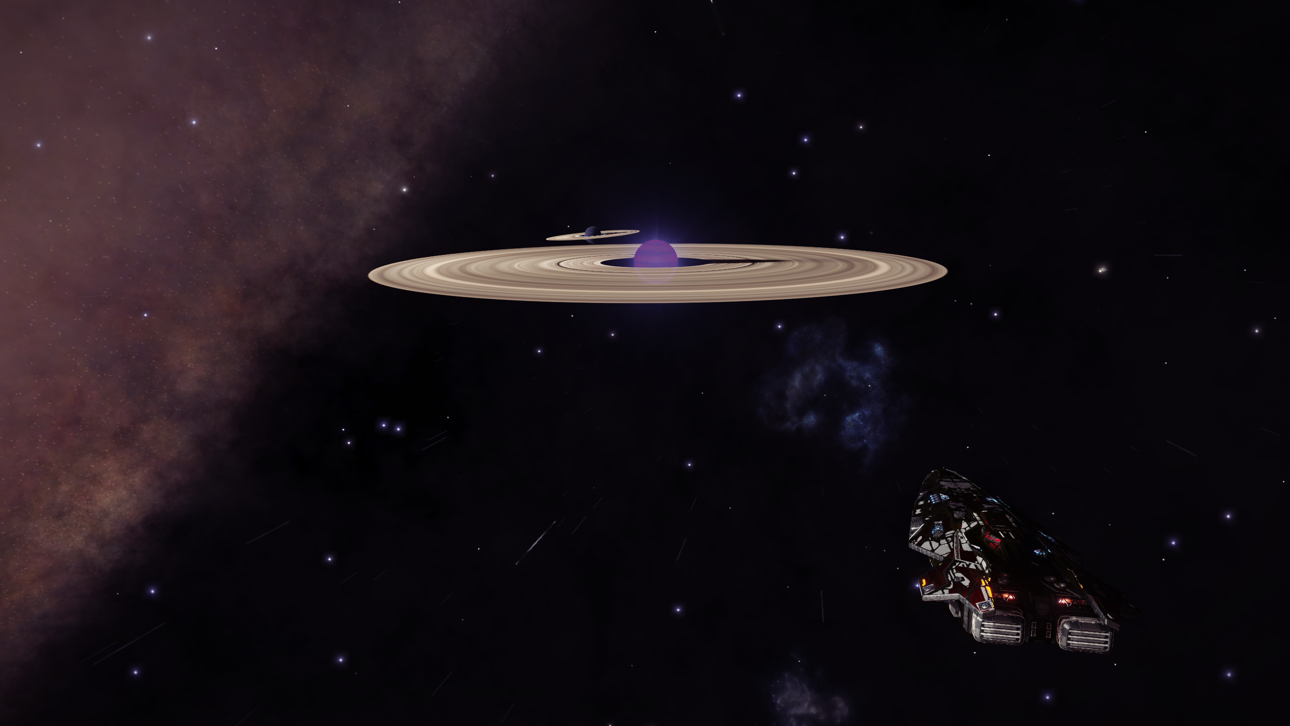 General 2560x1440 Elite: Dangerous Anaconda (spaceship) planetary rings space