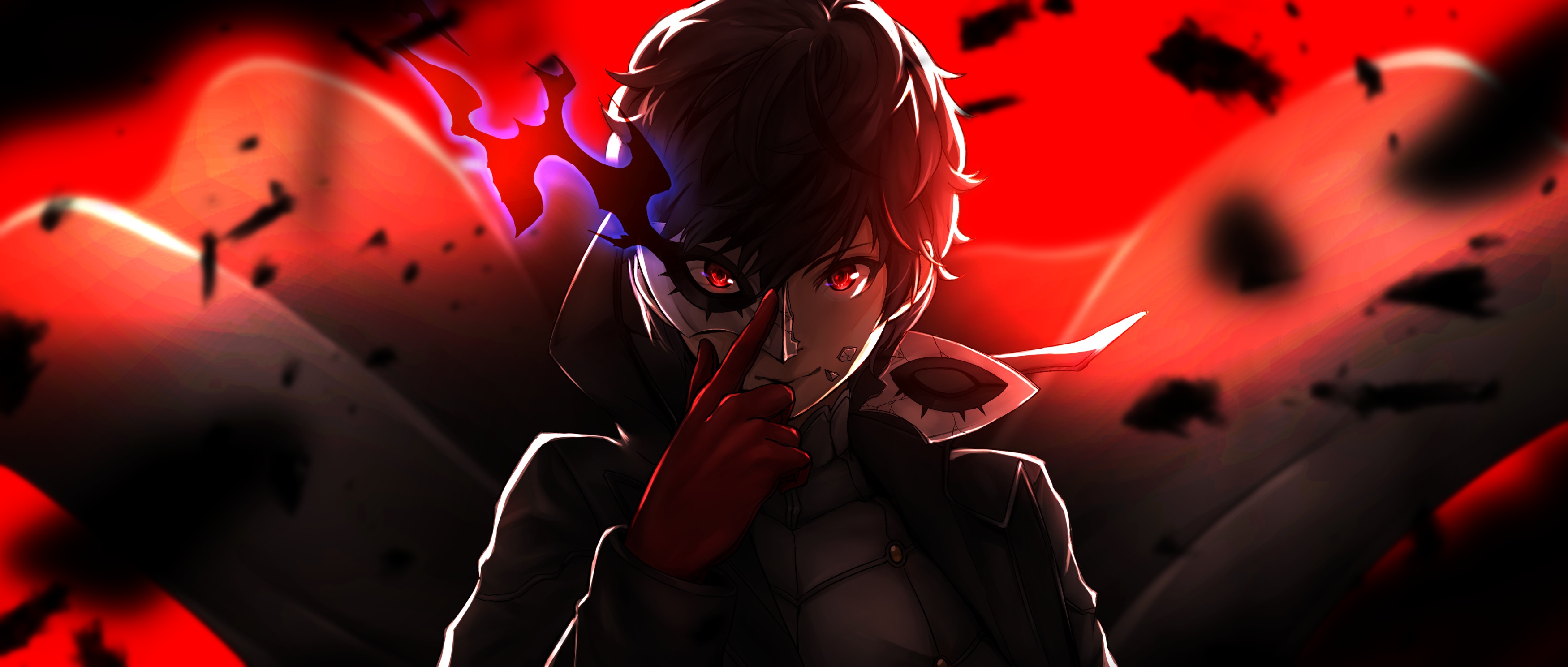 Anime 3500x1489 Persona 5 Protagonist (Persona 5) video games video game art Persona series