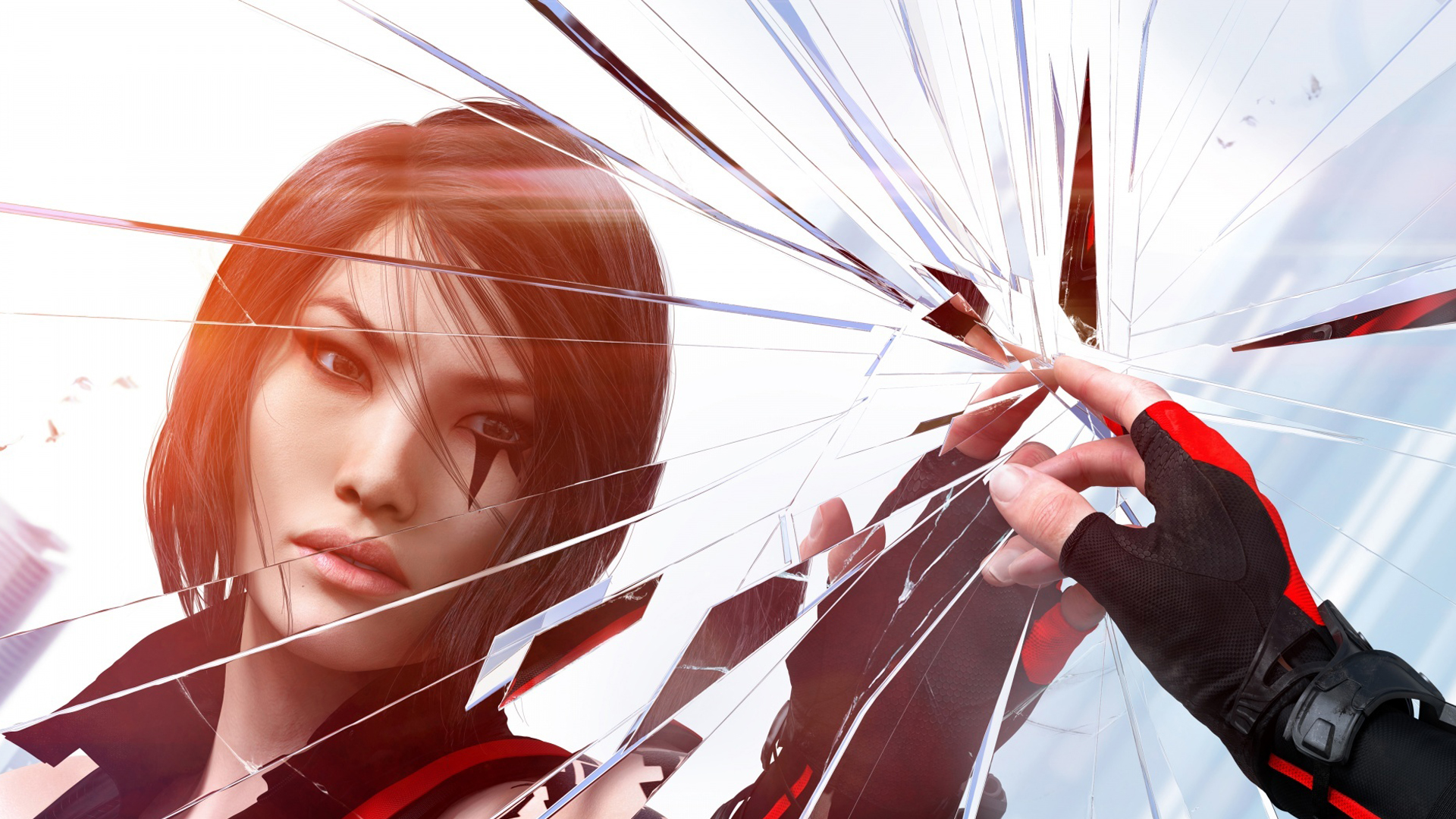 General 1920x1080 Mirror's Edge Catalyst parkour Faith Connors Mirror's Edge video game girls reflection glass broken glass video game art dice Electronic Arts video games PC gaming face women