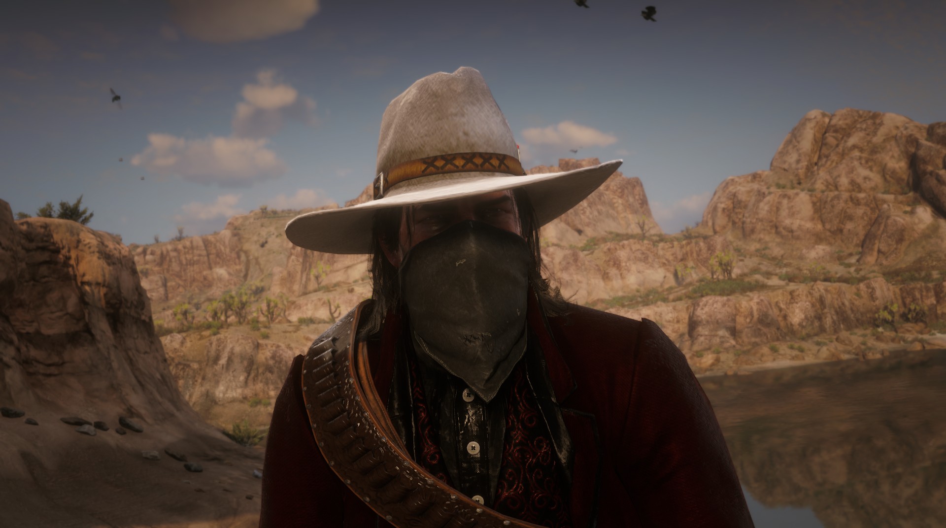 General 1920x1072 Red Dead Redemption 2 Red Dead Redemption Rockstar Games cowboys western video games bandanas John Marston screen shot video game characters