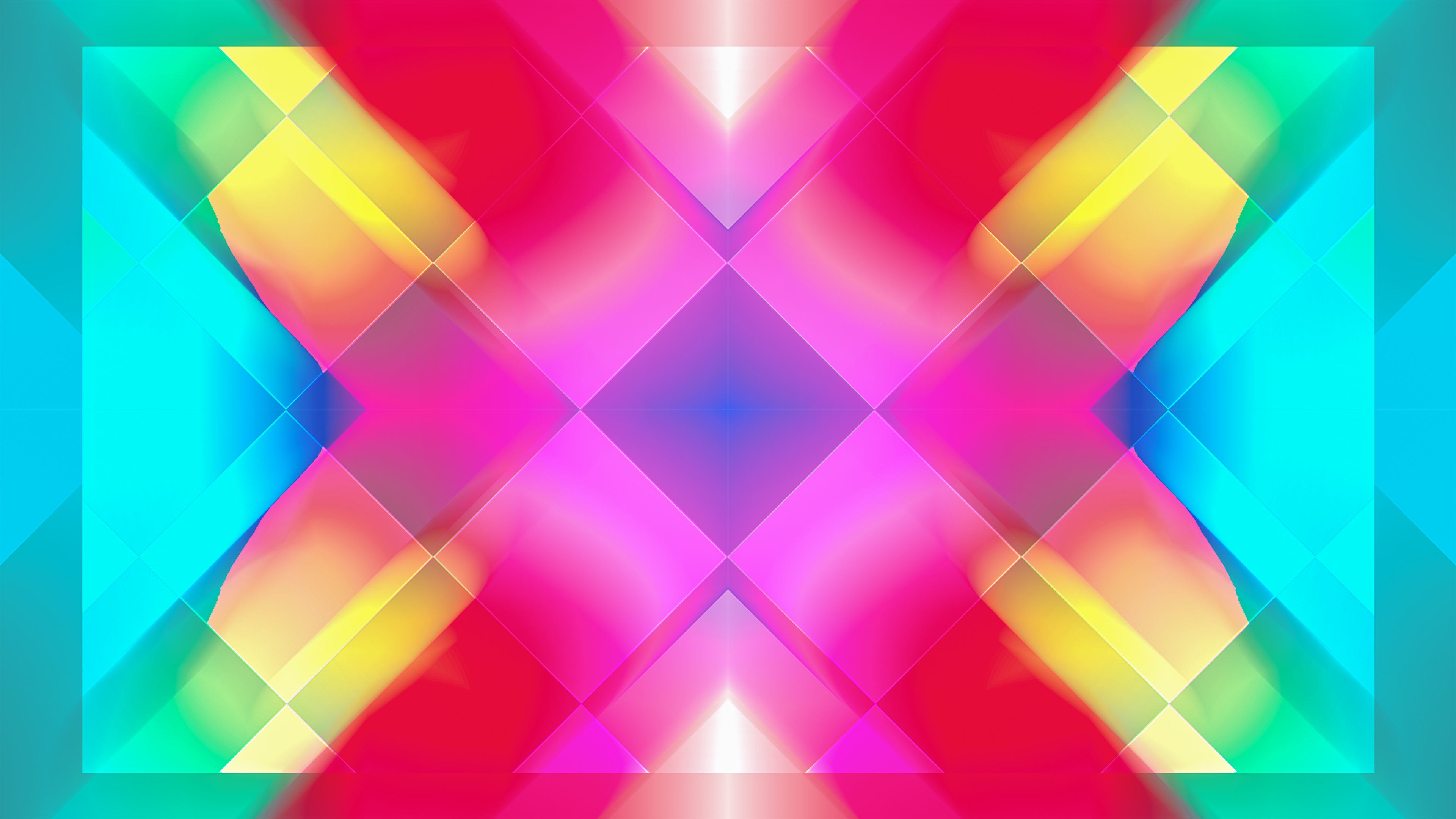 General 3840x2160 abstract psychedelic colorful digital art cyan