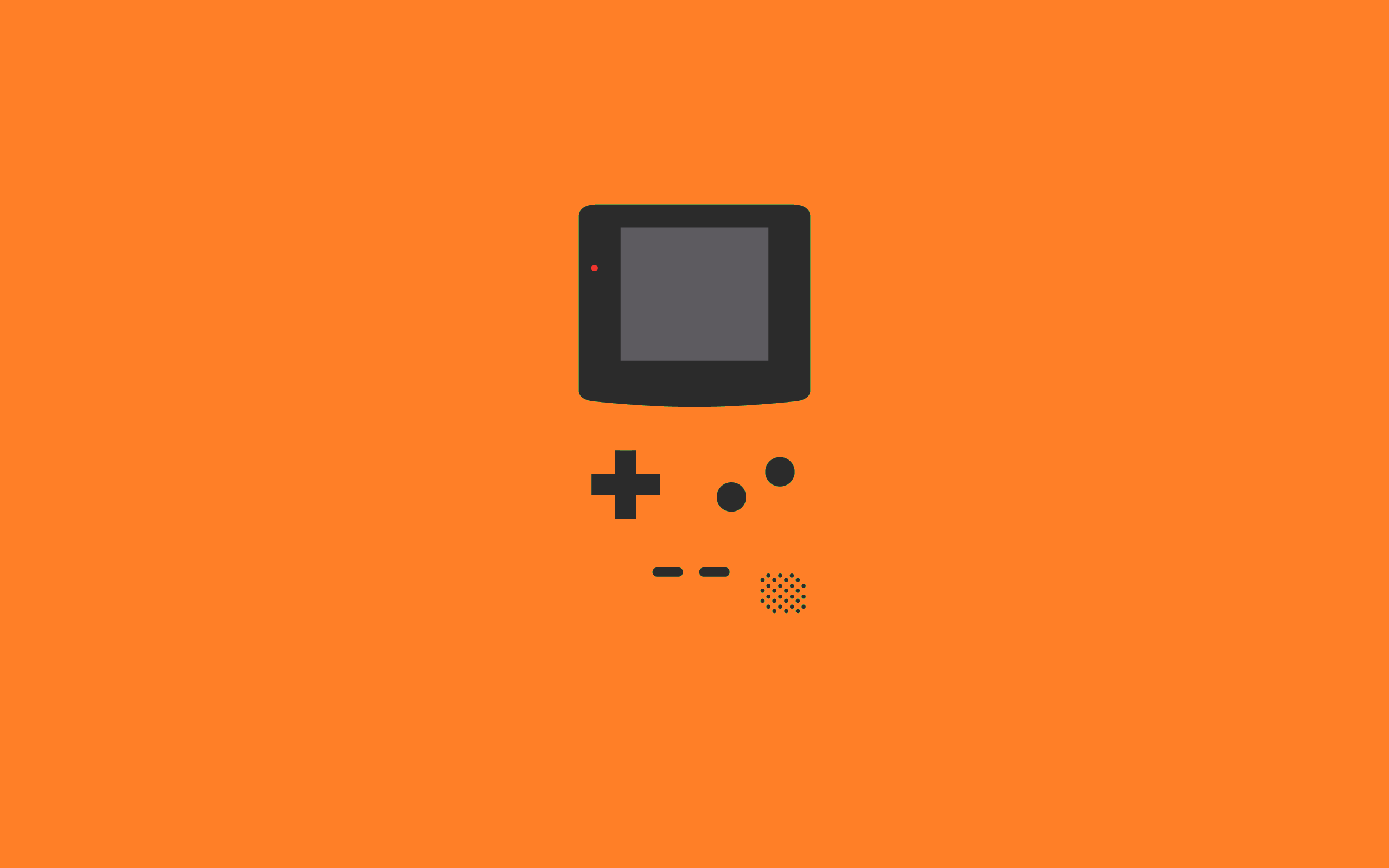 General 2560x1600 solid color simple background GameBoy orange GameBoy Color minimalism