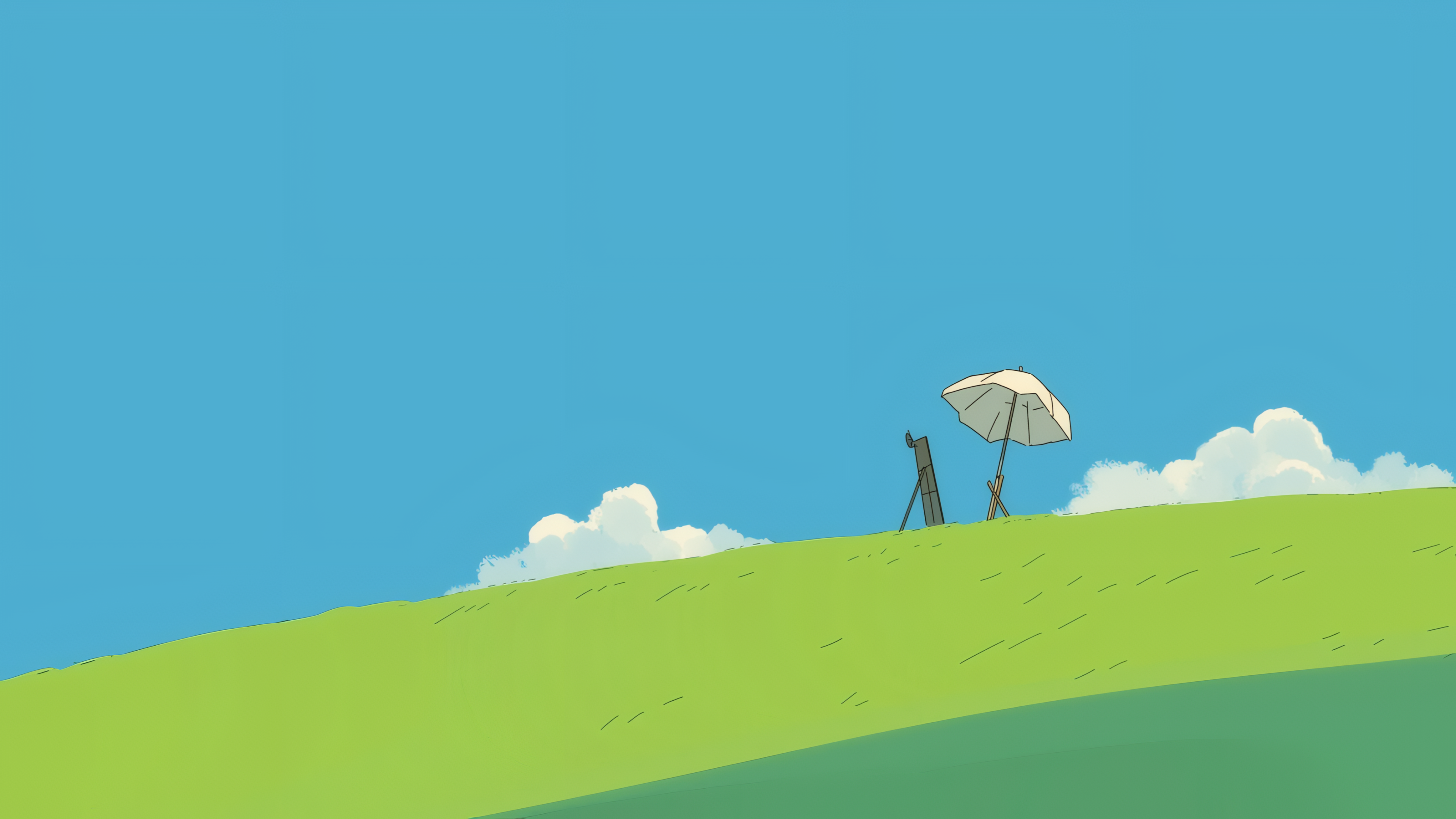 General 3840x2160 bangjoy digital art artwork The Wind Rises umbrella easel Studio Ghibli