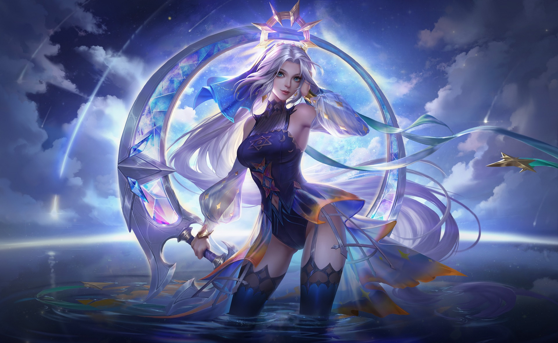 Anime 1920x1180 Arena of Valor video games video game art video game girls video game characters water standing in water