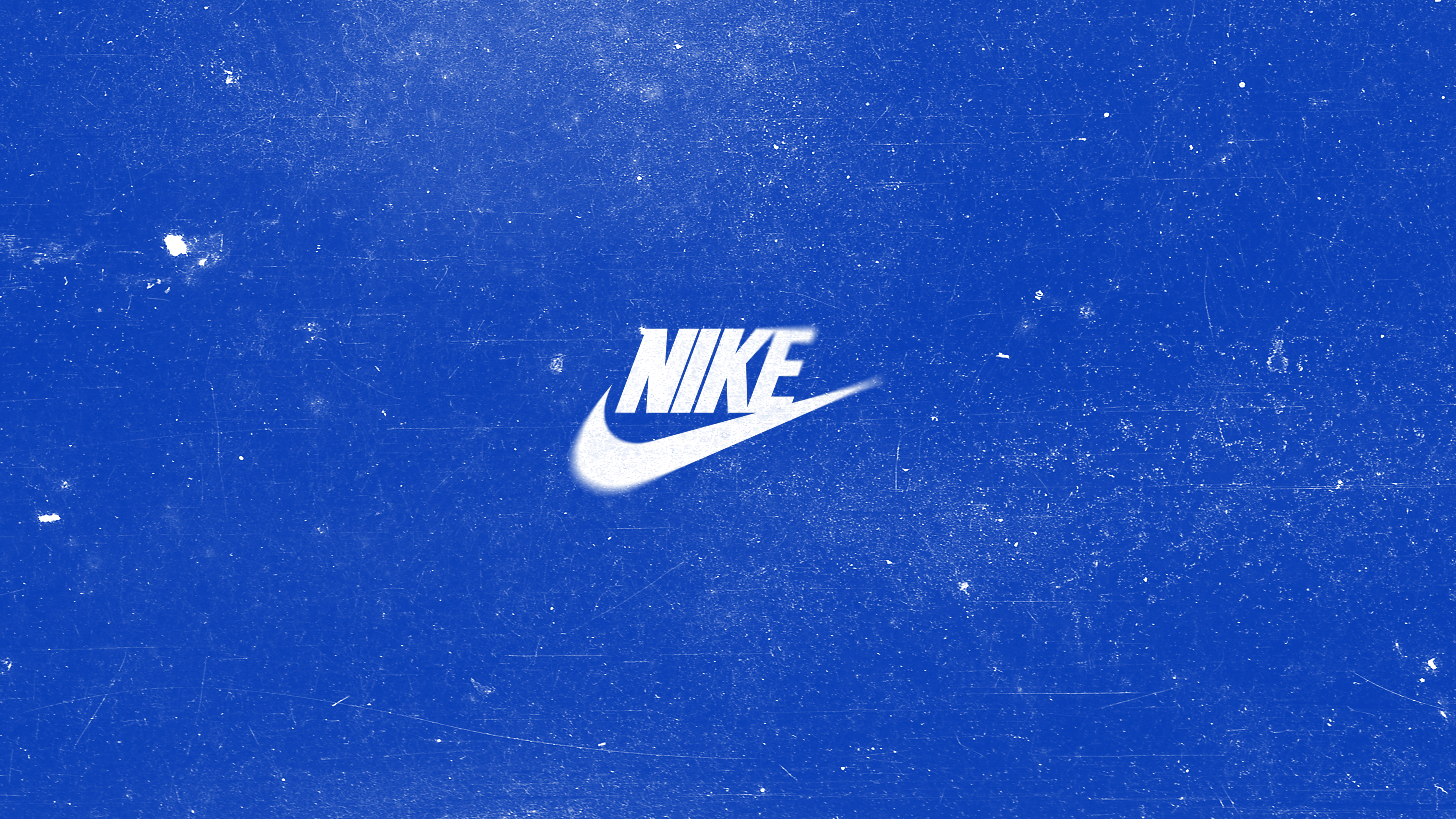 General 3840x2160 Nike simple background blue background grunge texture 4K wall minimalism logo brand