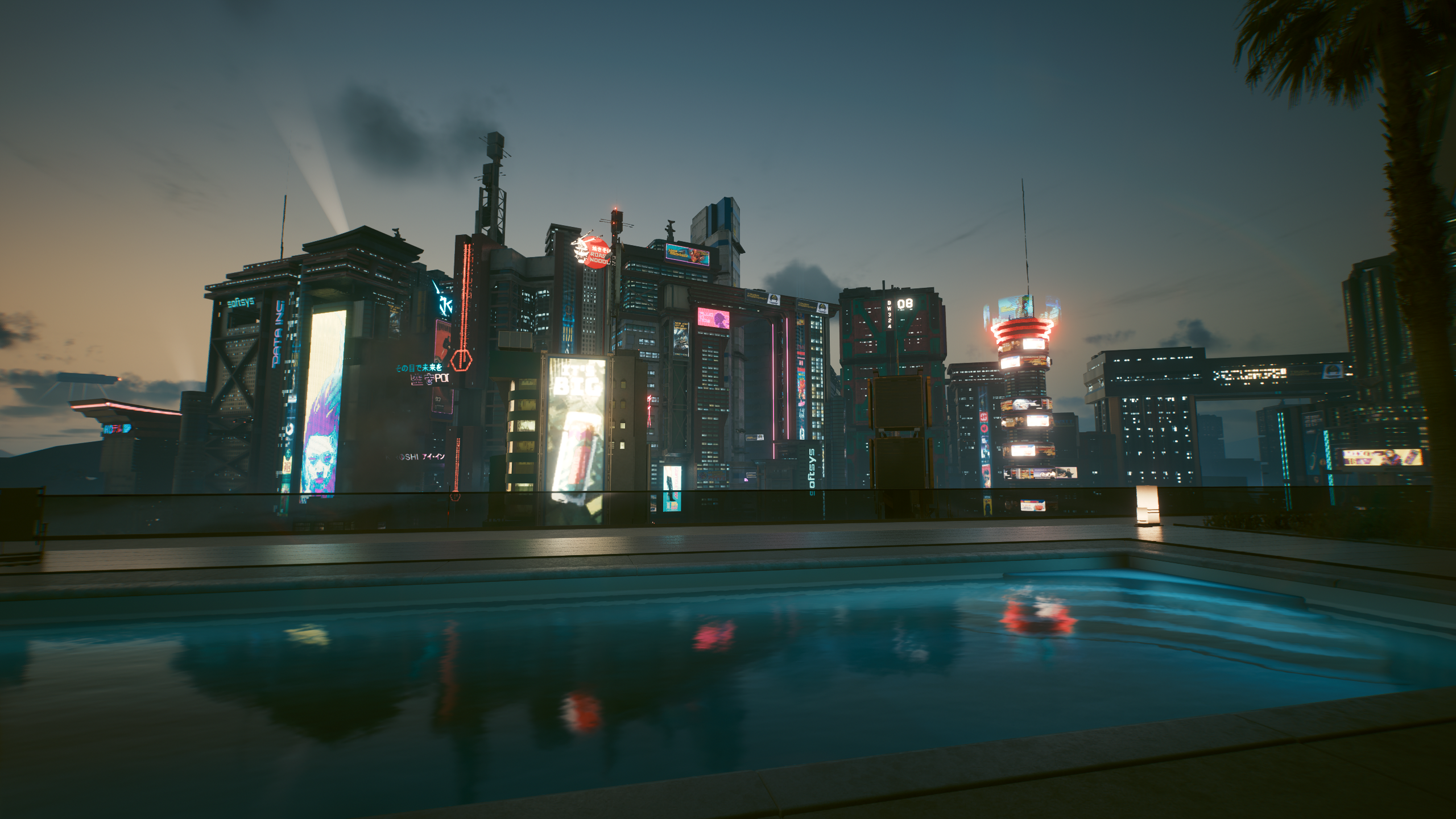 General 2560x1440 Cyberpunk 2077 cyberpunk CD Projekt RED CGI video games water reflection city lights