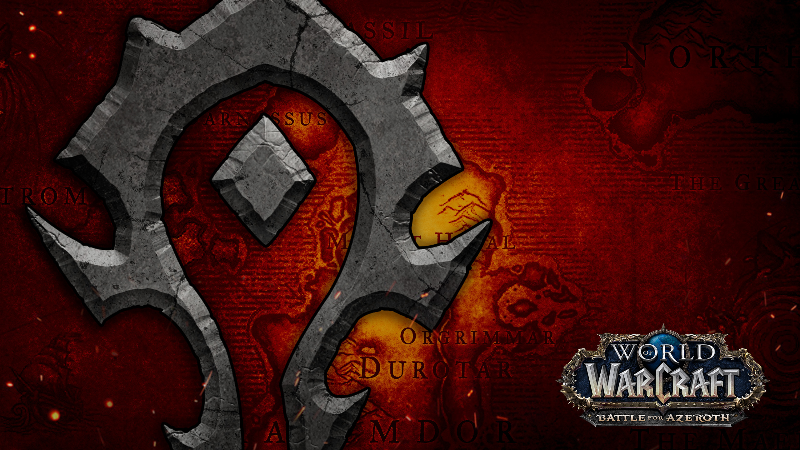General 2560x1440 World of Warcraft World of Warcraft: Battle for Azeroth horde video game art logo digital art