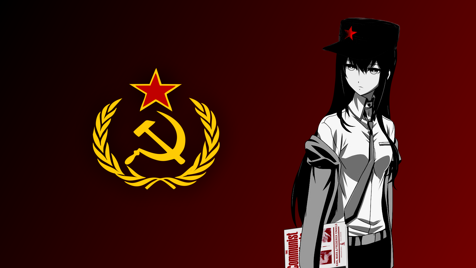 Anime 1920x1080 communism socialism Steins;Gate Makise Kurisu politics manga