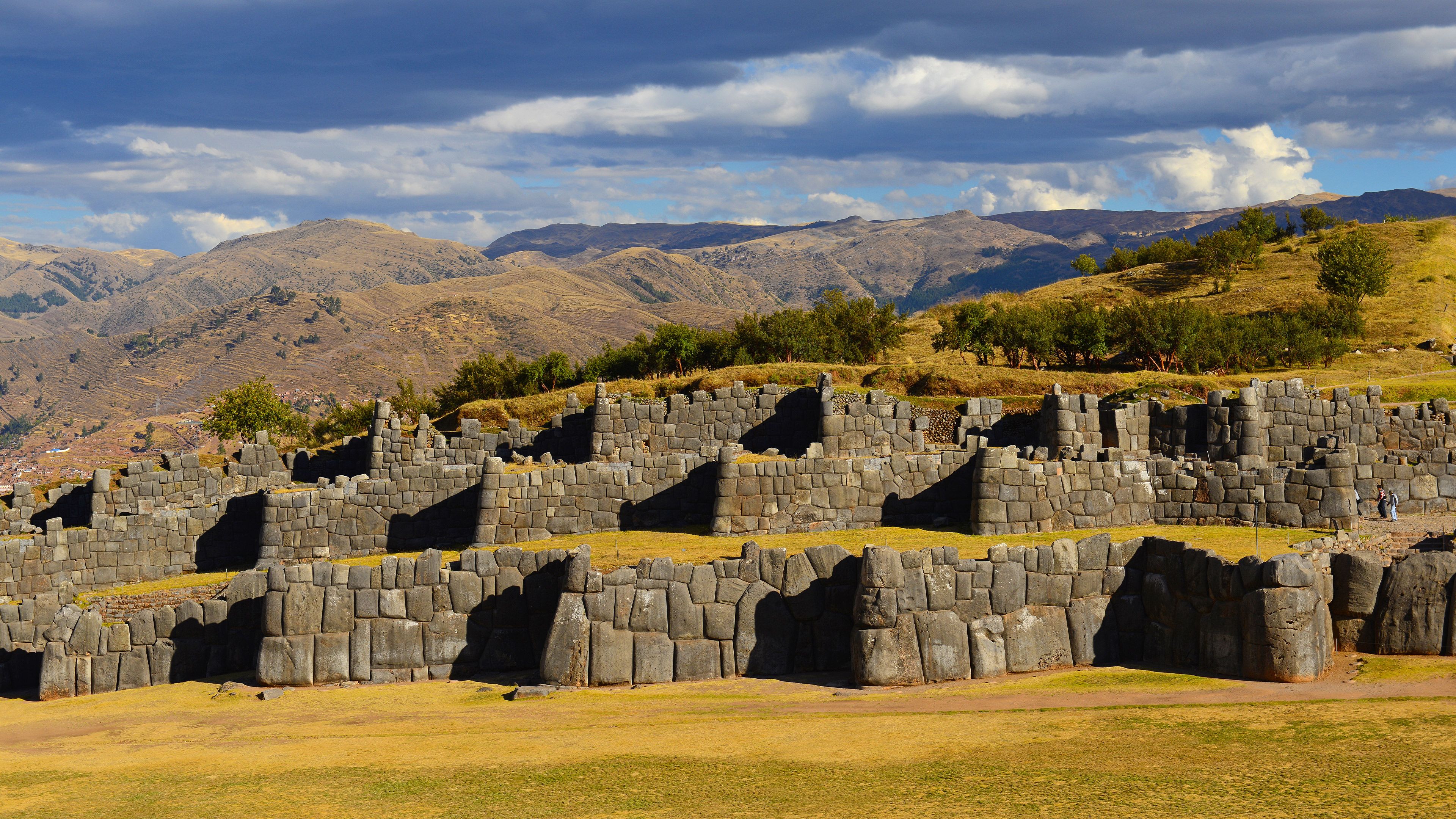 General 3840x2160 landscape hills building outdoors nature ruins Sacsayhuaman Cuzco, Peru