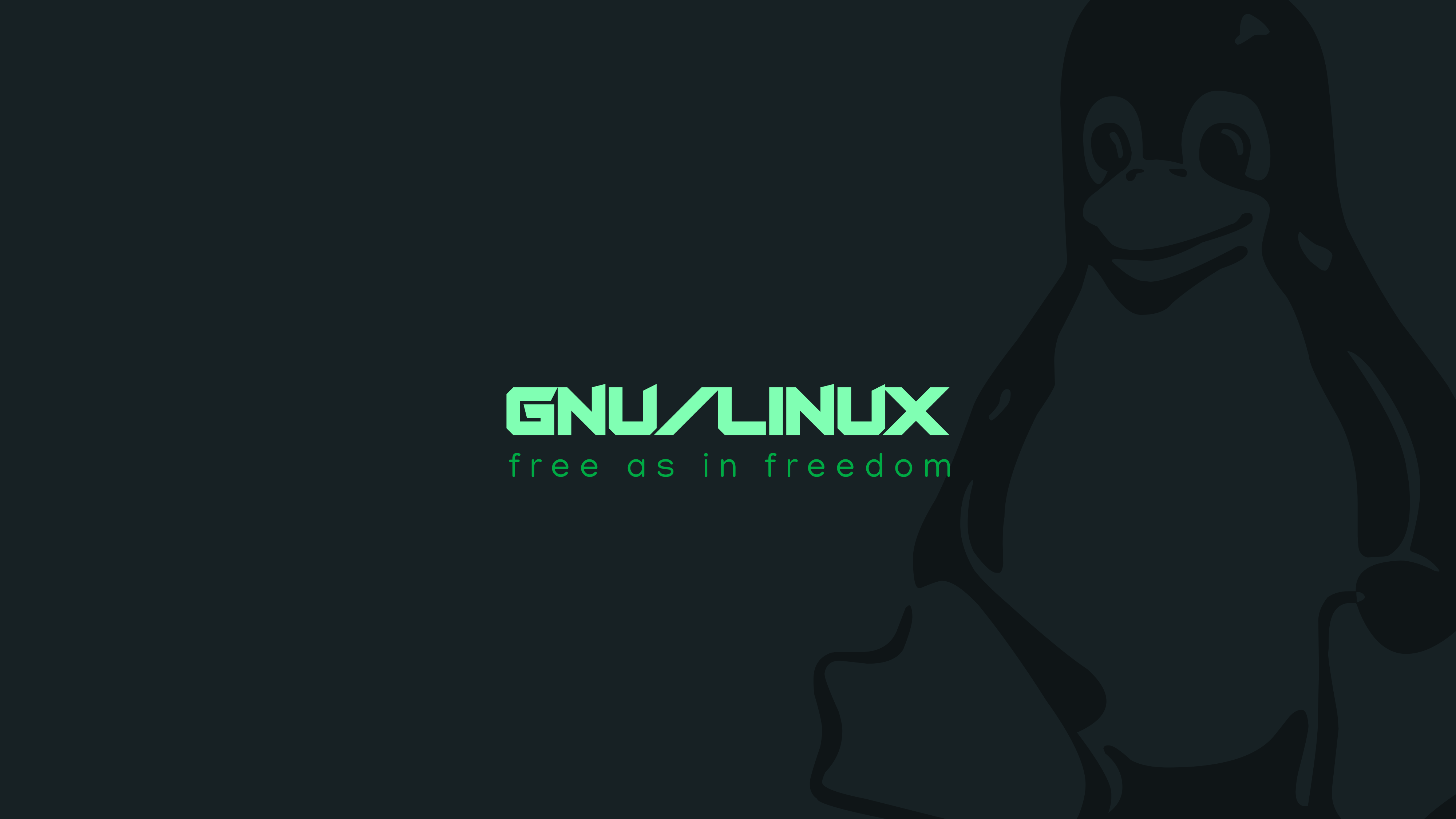 General 4000x2250 GNU Linux Tux simple background text animals penguins minimalism operating system