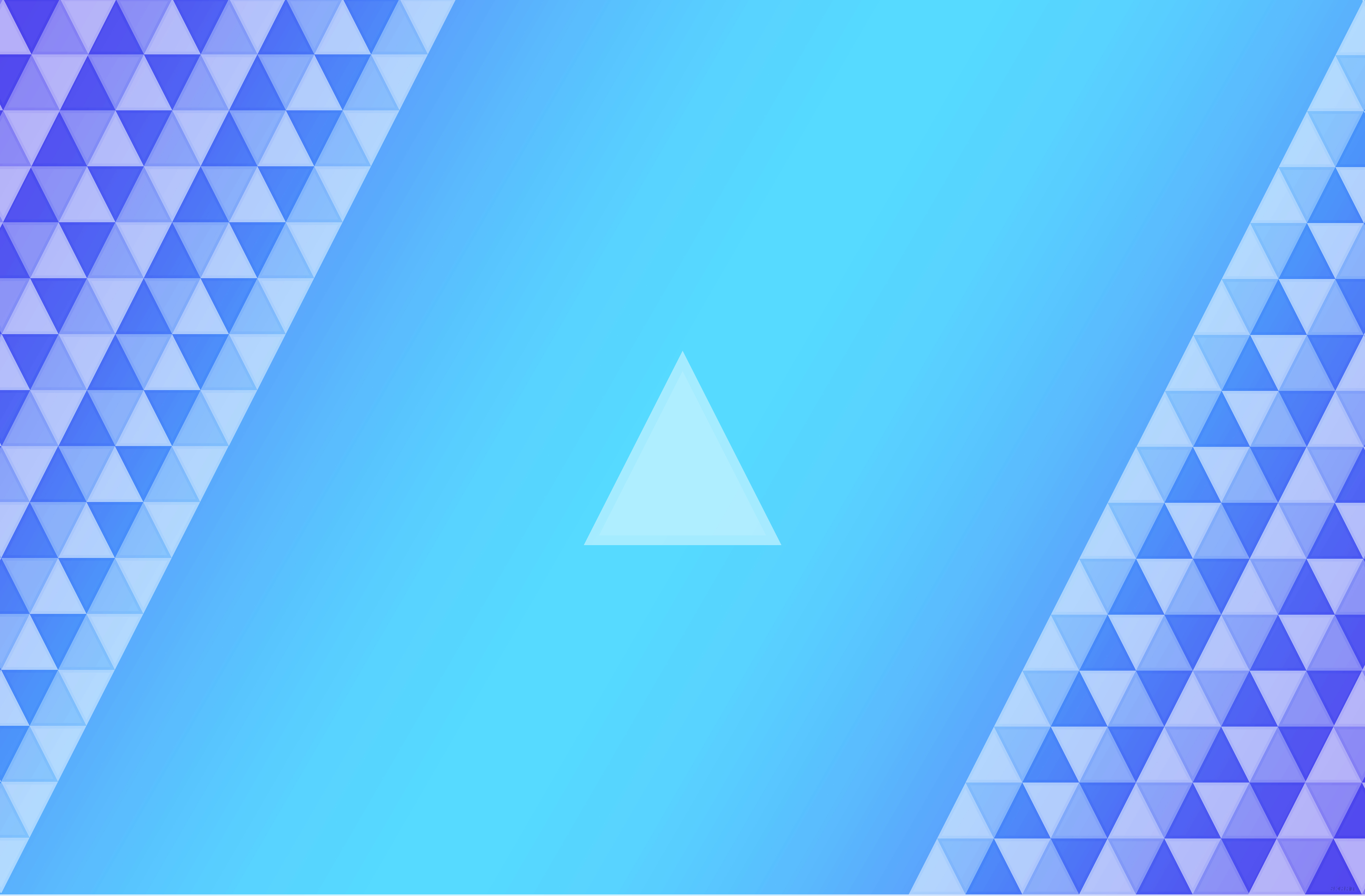 General 7000x4594 blue triangle geometric figures digital art blue background abstract minimalism simple background