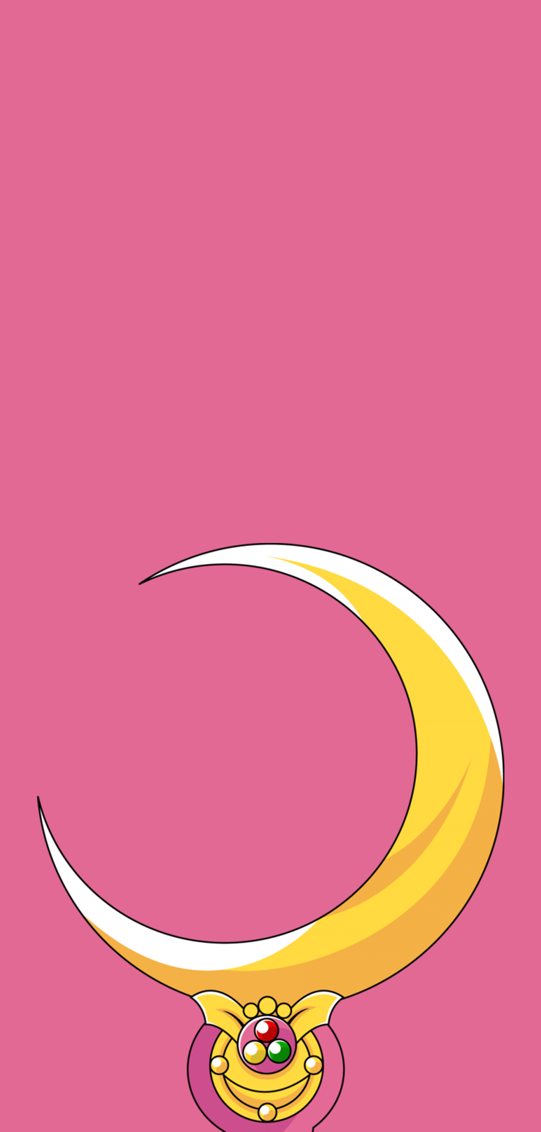 General 1080x2260 pink portrait display Moon crescent moon minimalism simple background pink background anime