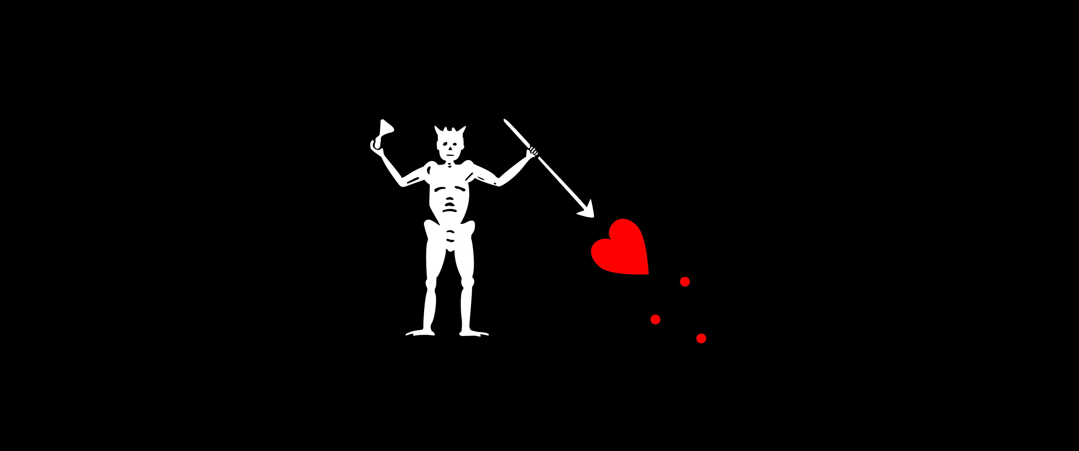 General 3440x1440 flag simple background black background heart skeleton weapon minimalism Blackbeard