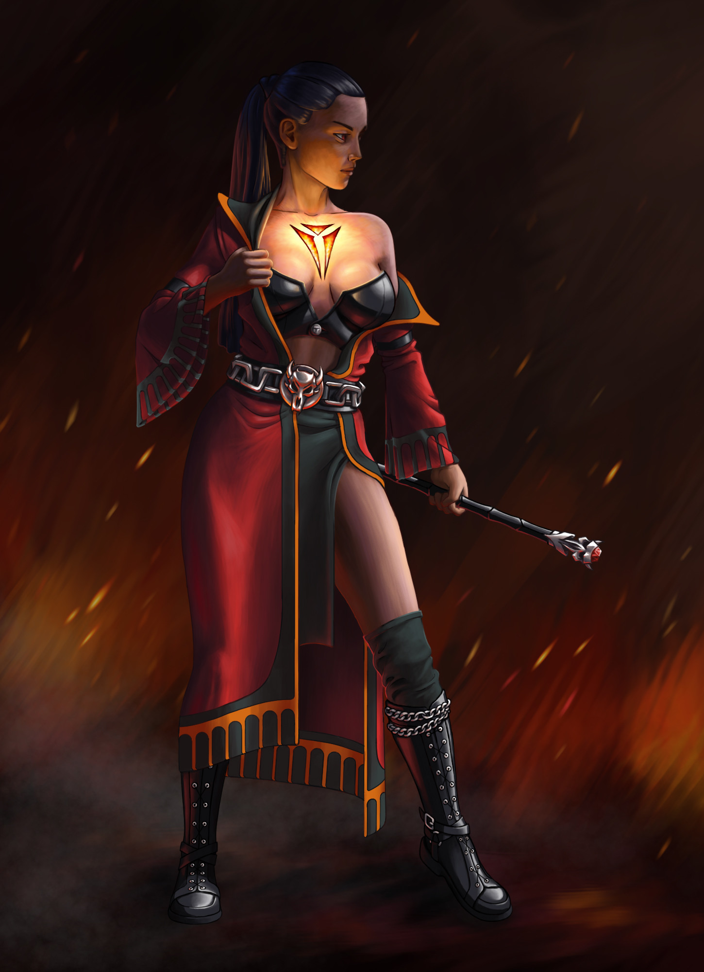 General 1450x2000 women fantasy girl fantasy art dark fantasy evil