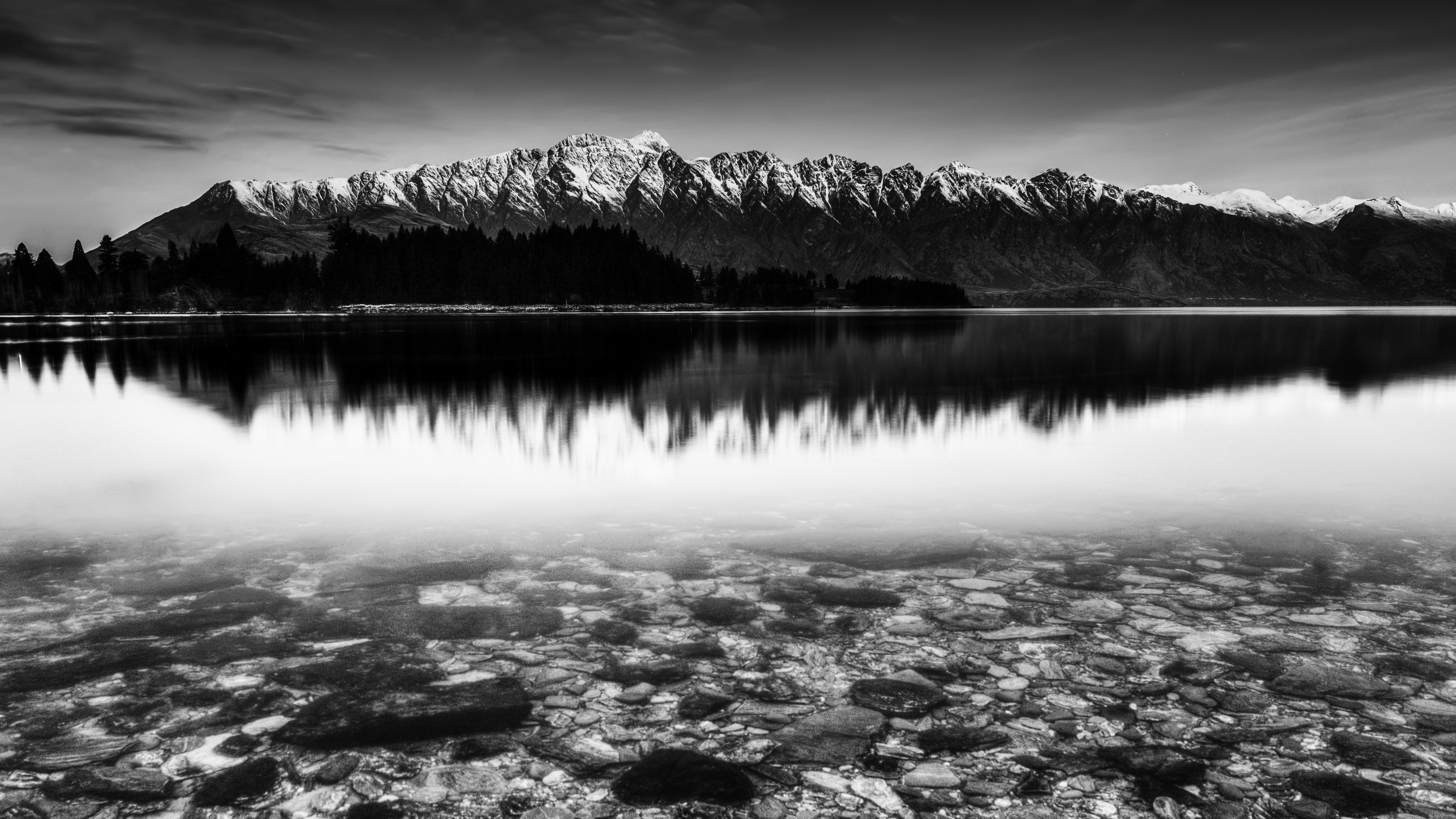 General 3840x2160 landscape 4K New Zealand water reflection nature mountains snow