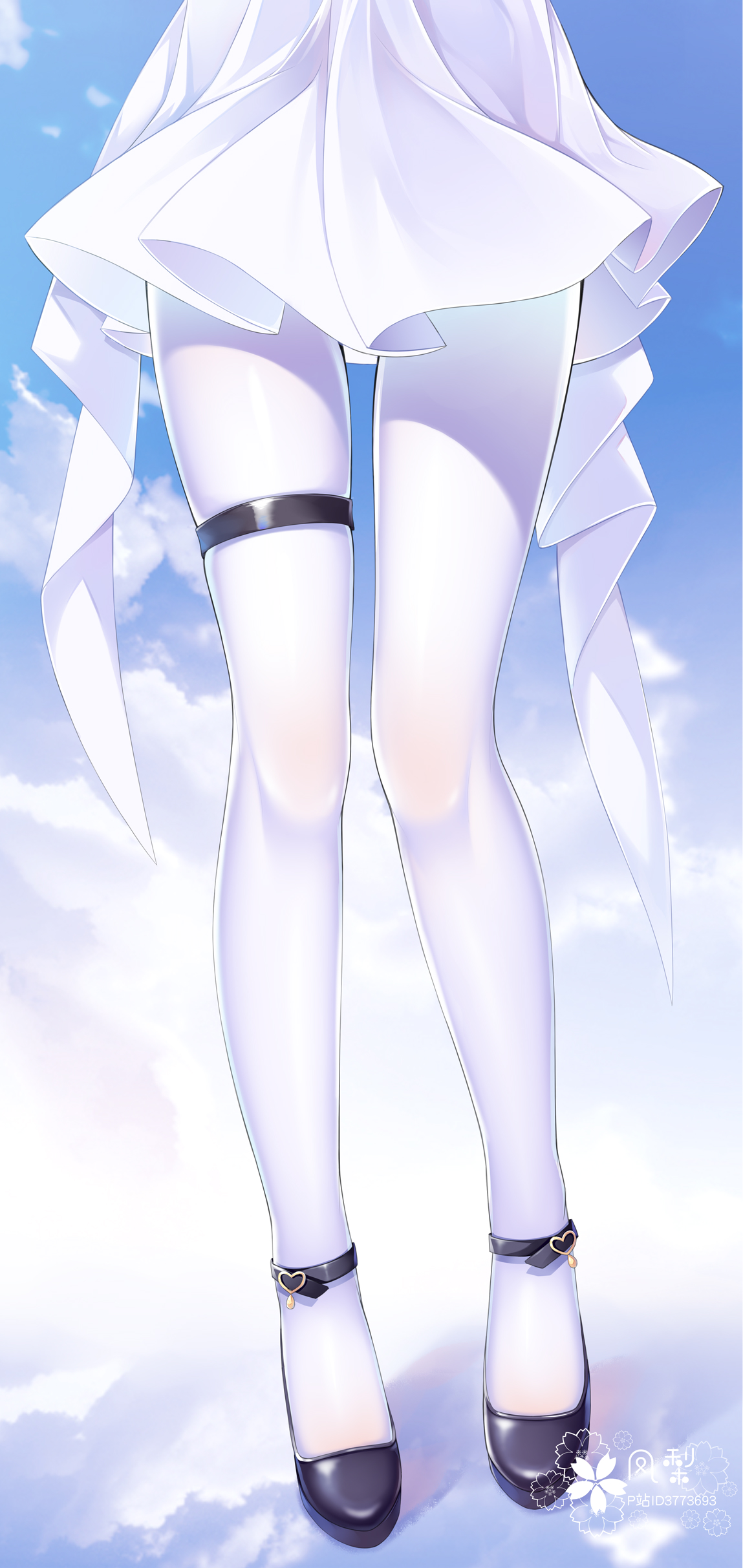 Anime 1149x2426 anime girls white clothing white white pantyhose