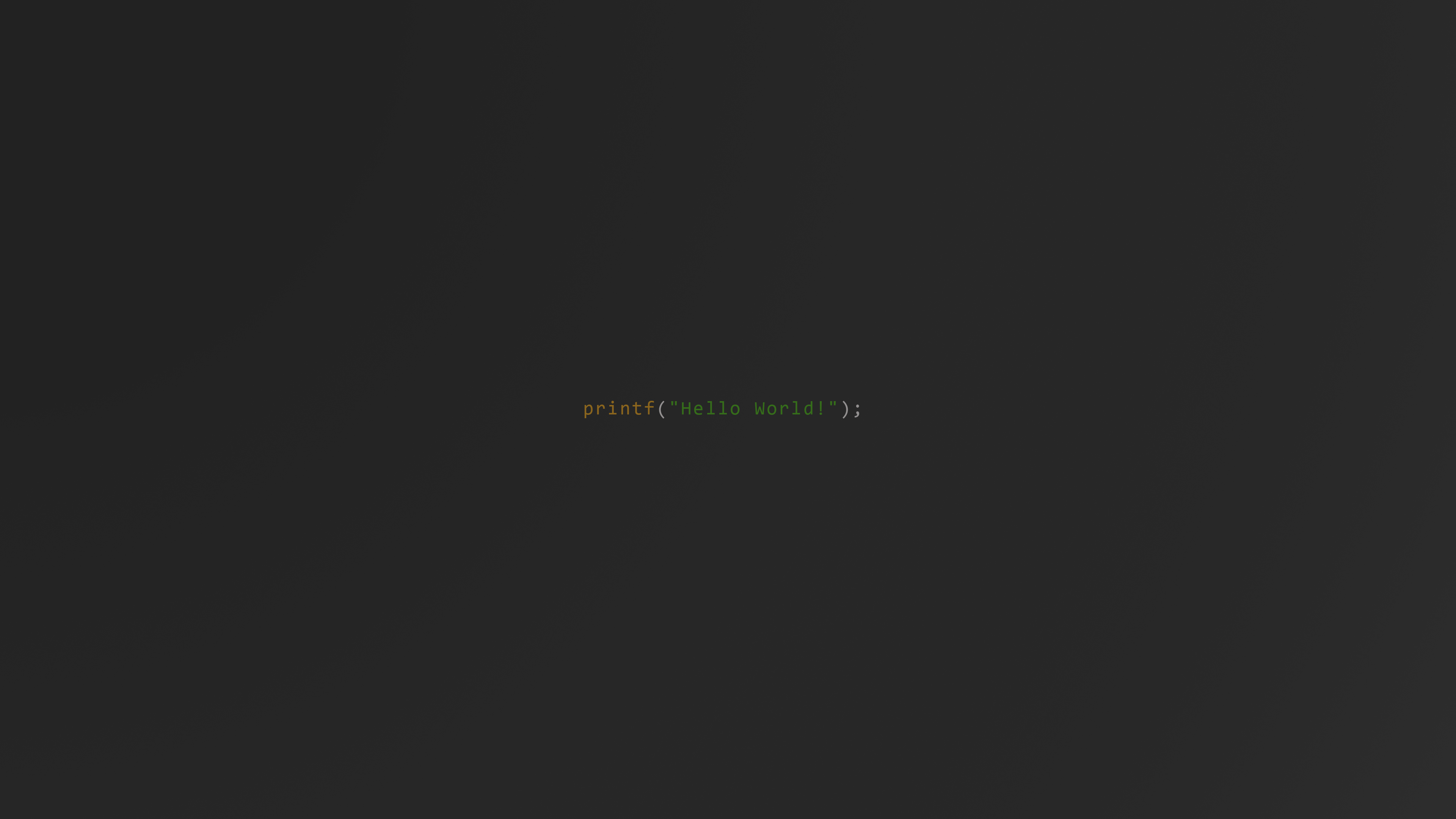 General 3840x2160 programming Hello World quote gray gradient minimalism simple background text digital art