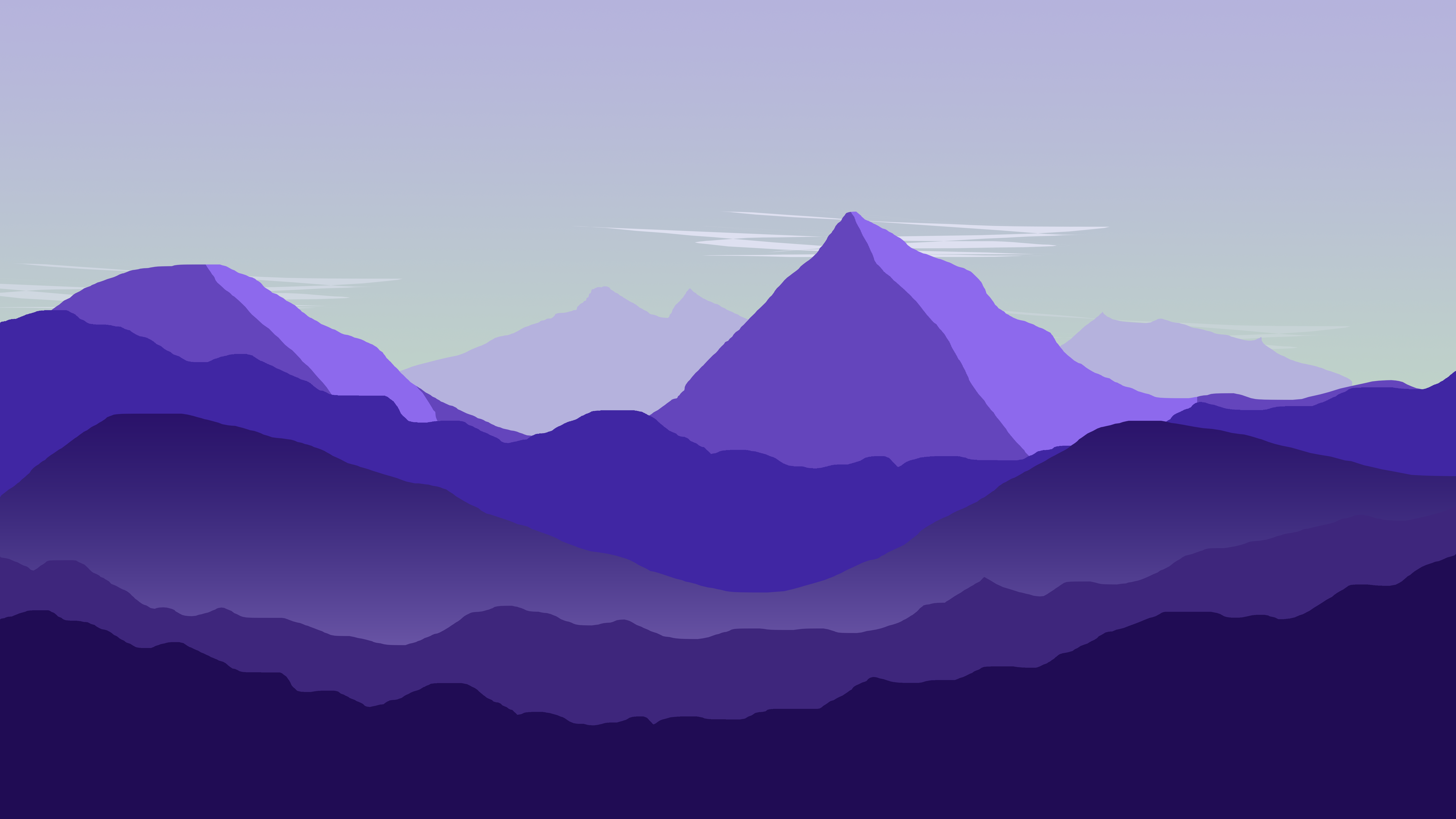 General 7680x4320 digital art vector purple background mountains landscape artwork wide angle wide screen light background line art lines