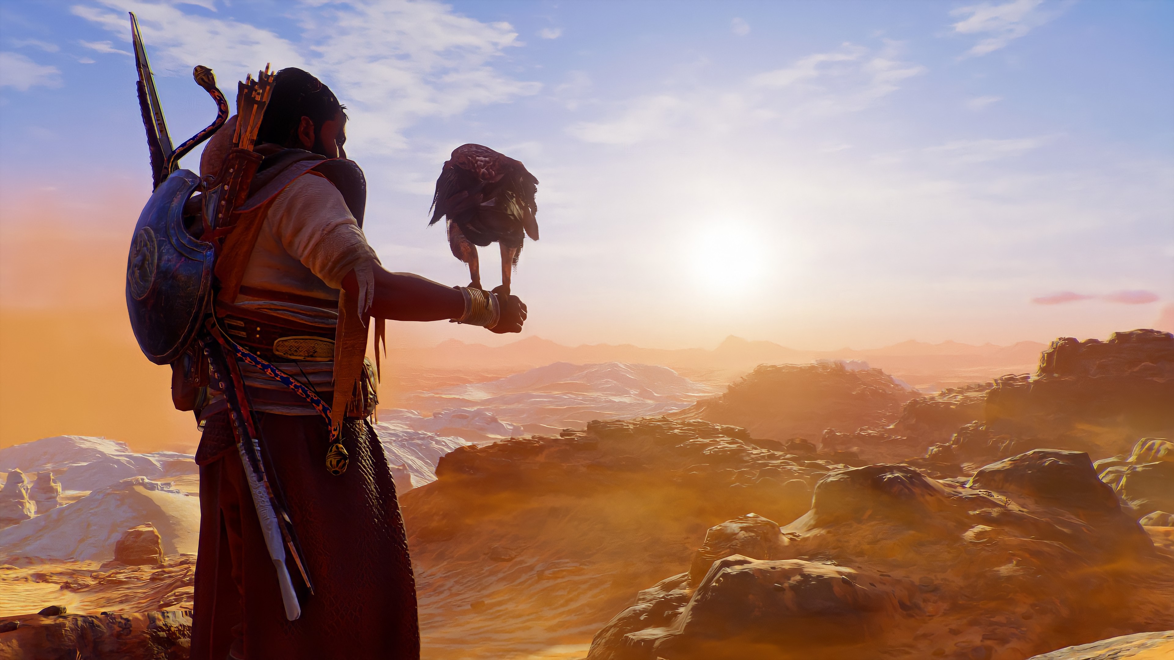 General 3840x2160 Assassin's Creed: Origins Bayek Senu desert Egypt video game men video game characters video games screen shot video game warriors