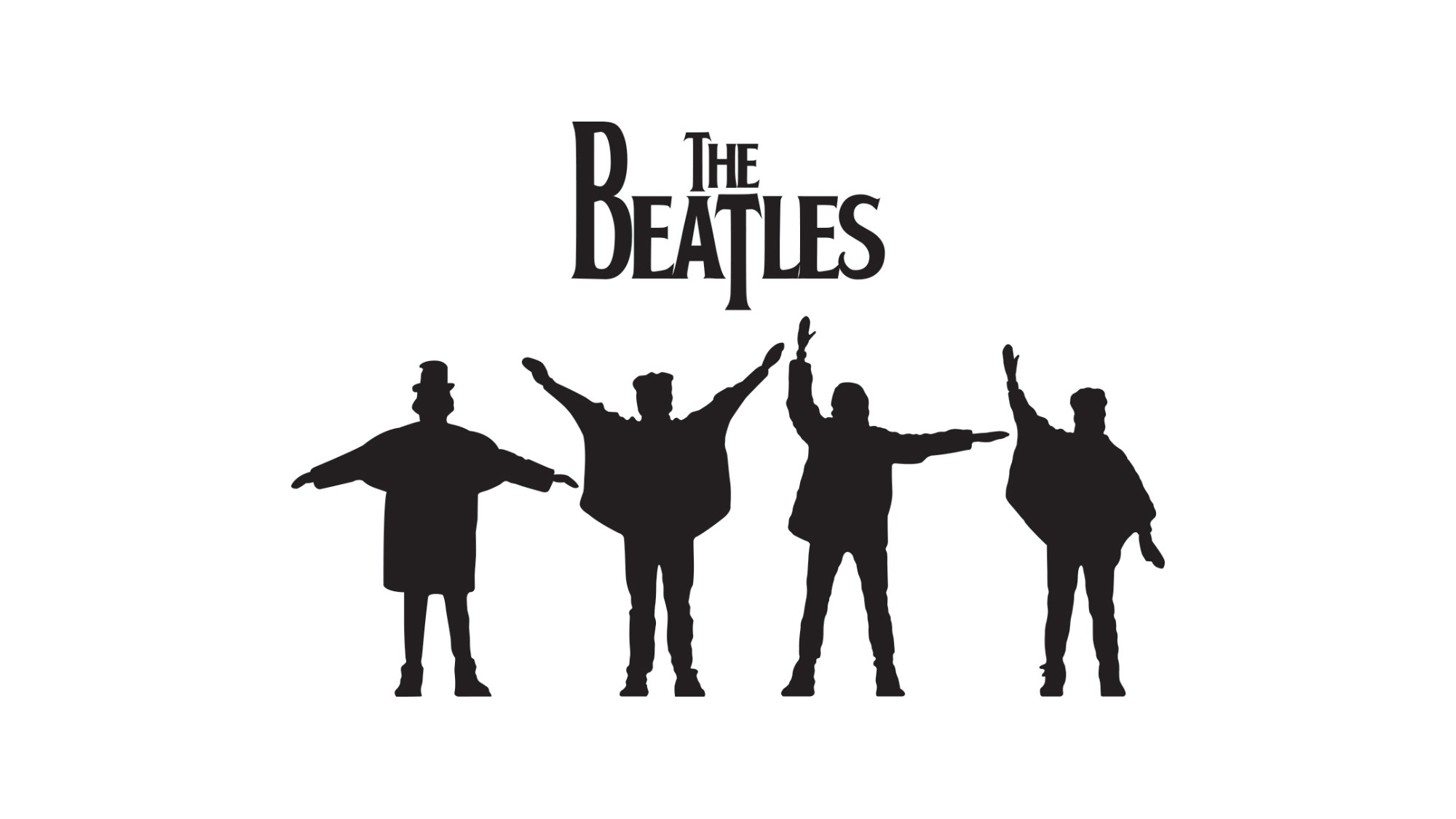 General 2000x1125 The Beatles John Lennon Paul McCartney Ringo Starr George Harrison band simple background digital art