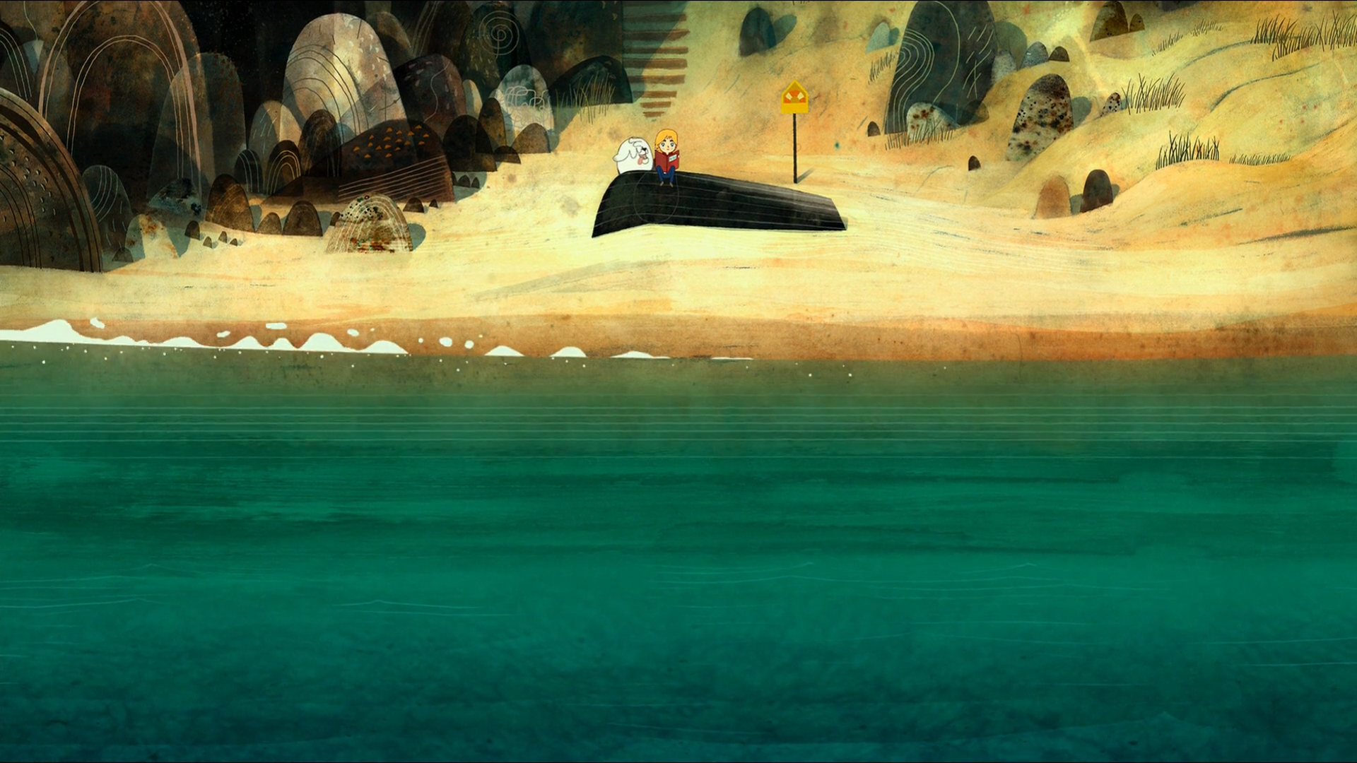 General 1920x1080 Song of the Sea animation beach coast