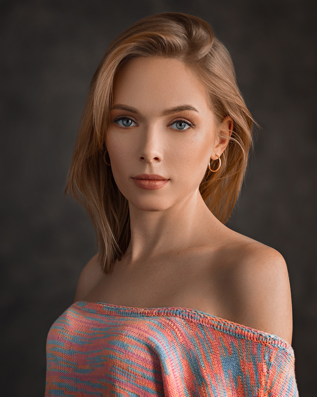 People 1080x1350 Evgeny Sibiraev women model bare shoulders blonde portrait blue eyes