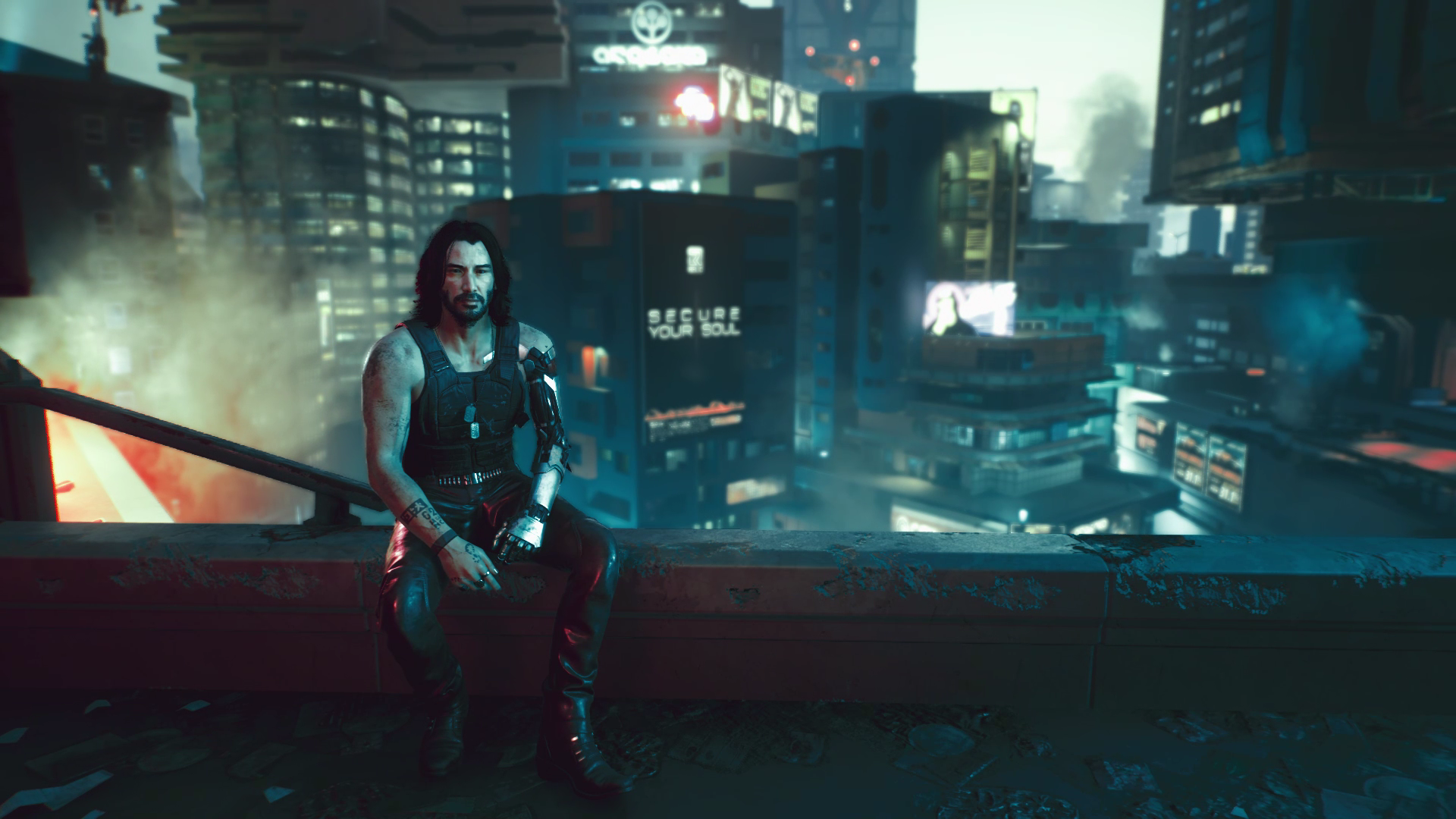 General 1920x1080 cyberpunk Cyberpunk 2077 Johnny Silverhand Keanu Reeves video games video game characters CD Projekt RED actor