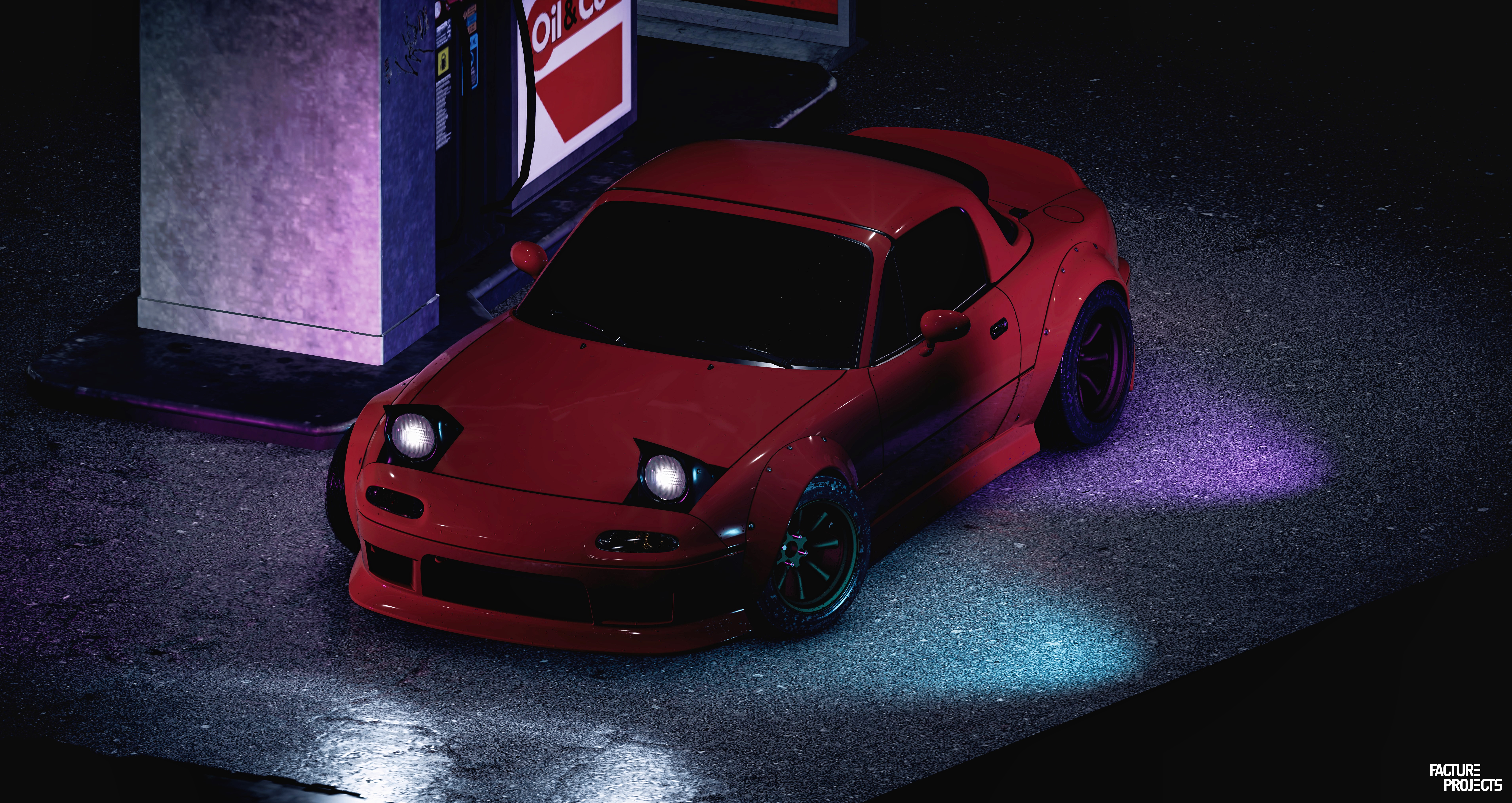 General 7636x4056 Mazda MX-5 Mazda red red cars Need for Speed 2015 Need for Speed screen shot pop-up headlights Japanese cars bodykit video games Electronic Arts Criterion Games