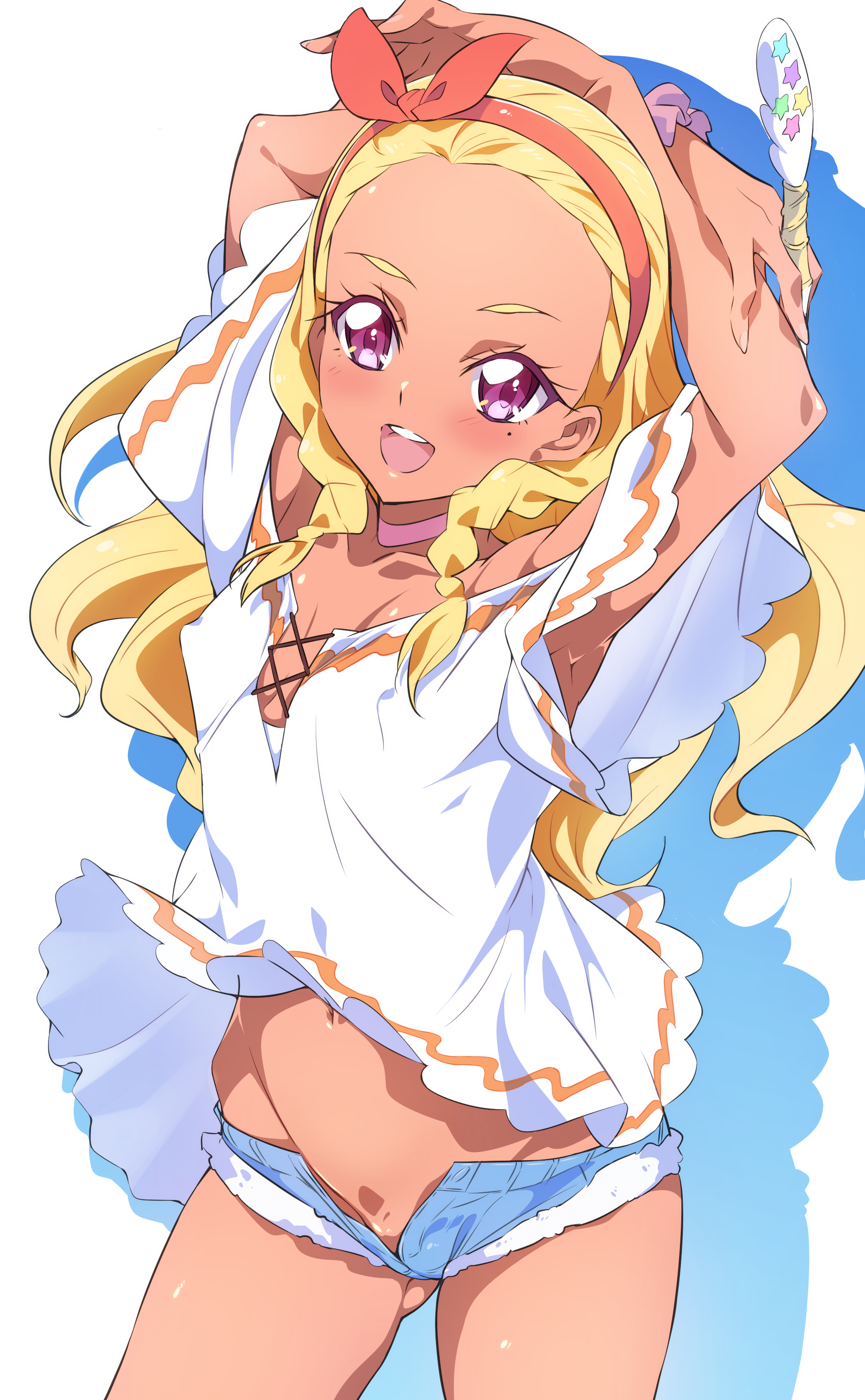 Anime 1893x3065 Niko (artist) magical girls Pretty Cure Star Twinkle Precure anime girls short shorts blonde