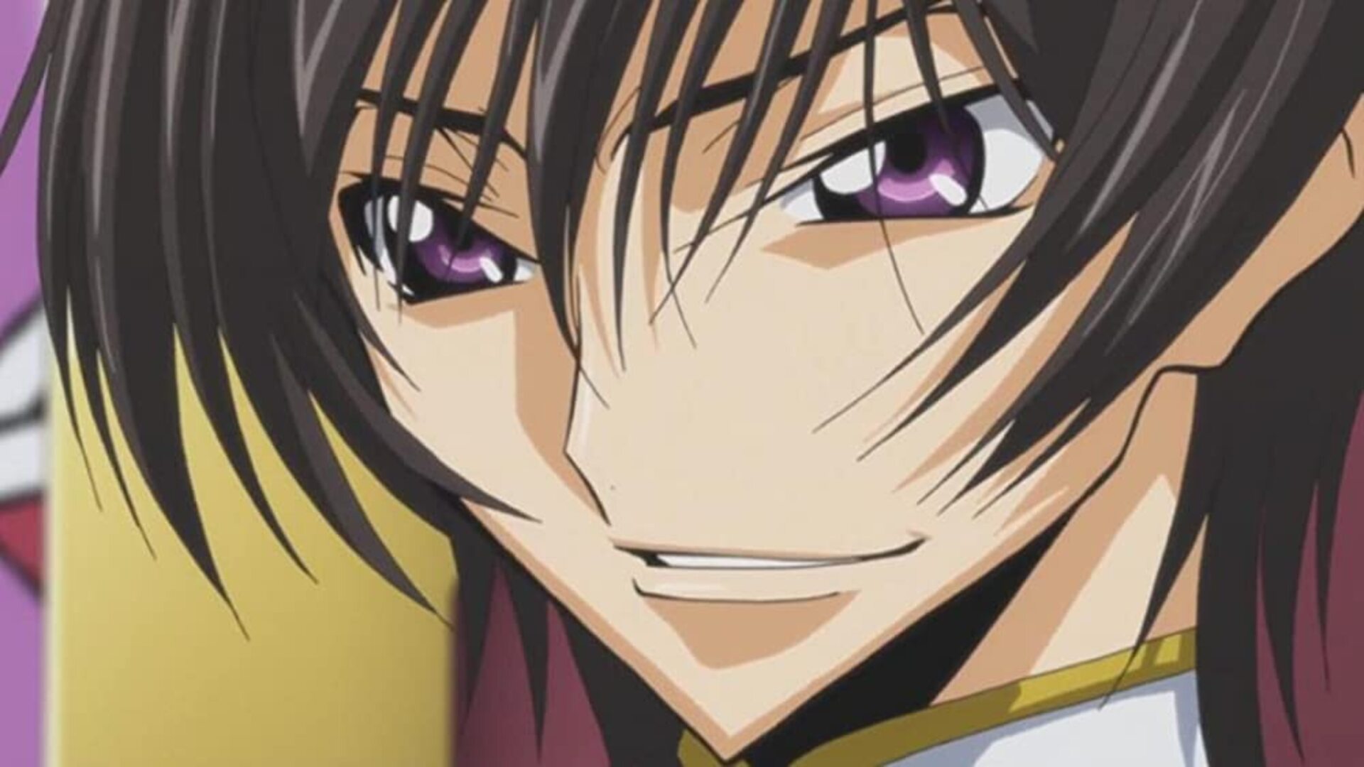 Anime 1920x1080 anime anime boys Anime screenshot Code Geass Lelouch vi Britannia short hair brunette artwork digital art