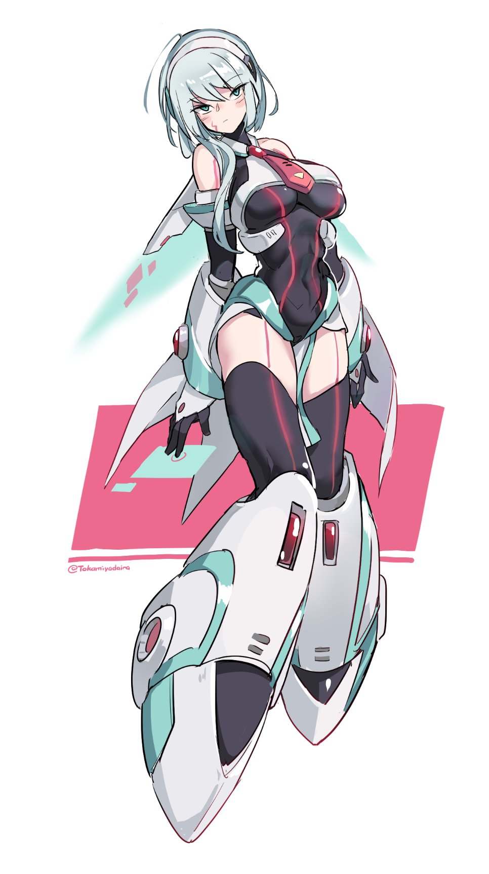 Anime 966x1725 anime anime girls Mega Man X Rockman X DiVE iCO (Rockman X DiVE) long hair white hair solo artwork digital art fan art