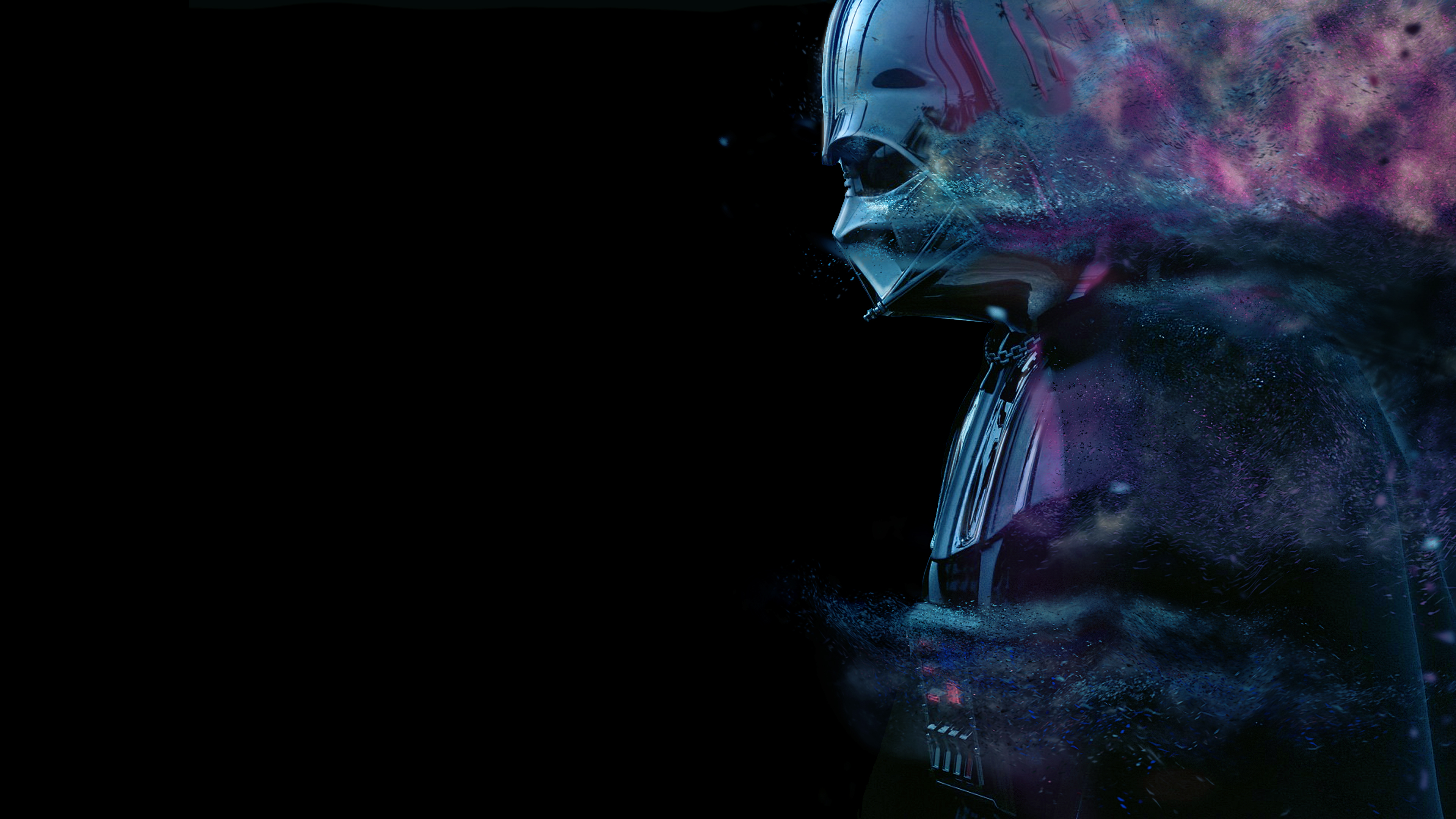 General 3840x2160 helmet movies science fiction digital art Star Wars Darth Vader simple background
