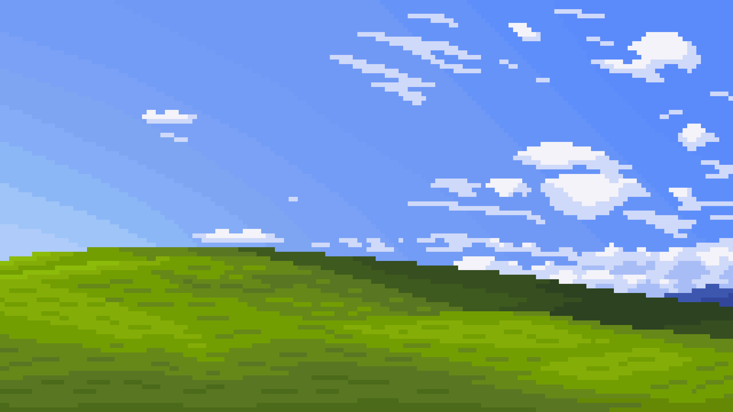 General 2560x1440 Windows XP Microsoft Windows pixel art operating system artwork sky clouds pixels bliss