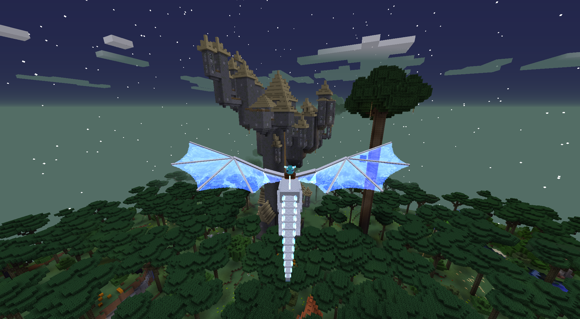 General 1920x1057 Minecraft twilight forest video games PC gaming screen shot