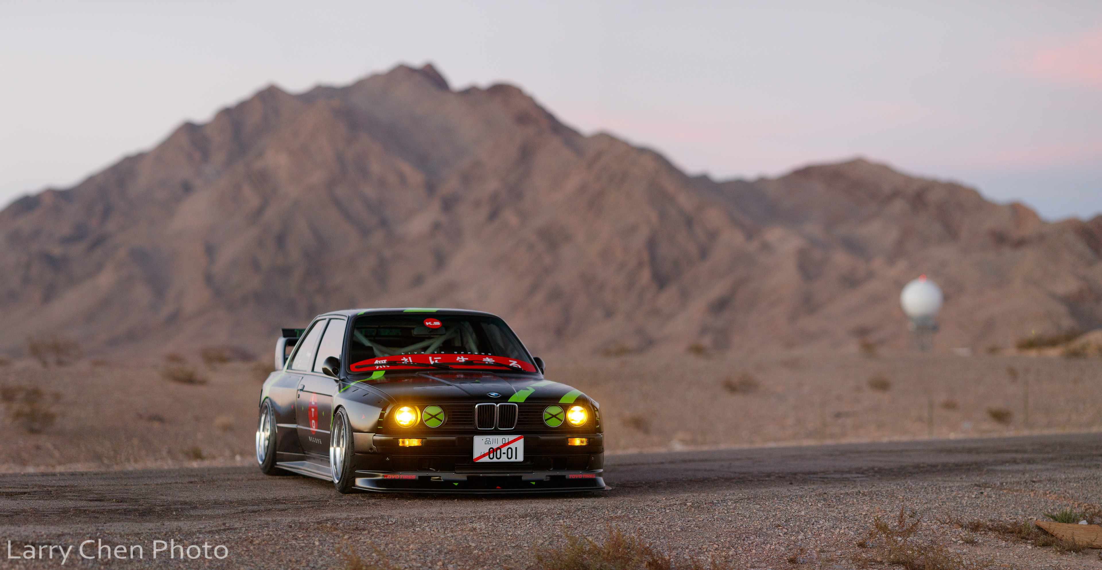 General 3840x1989 BMW German cars black cars race cars desert car mountains Larry Chen Live To Offend