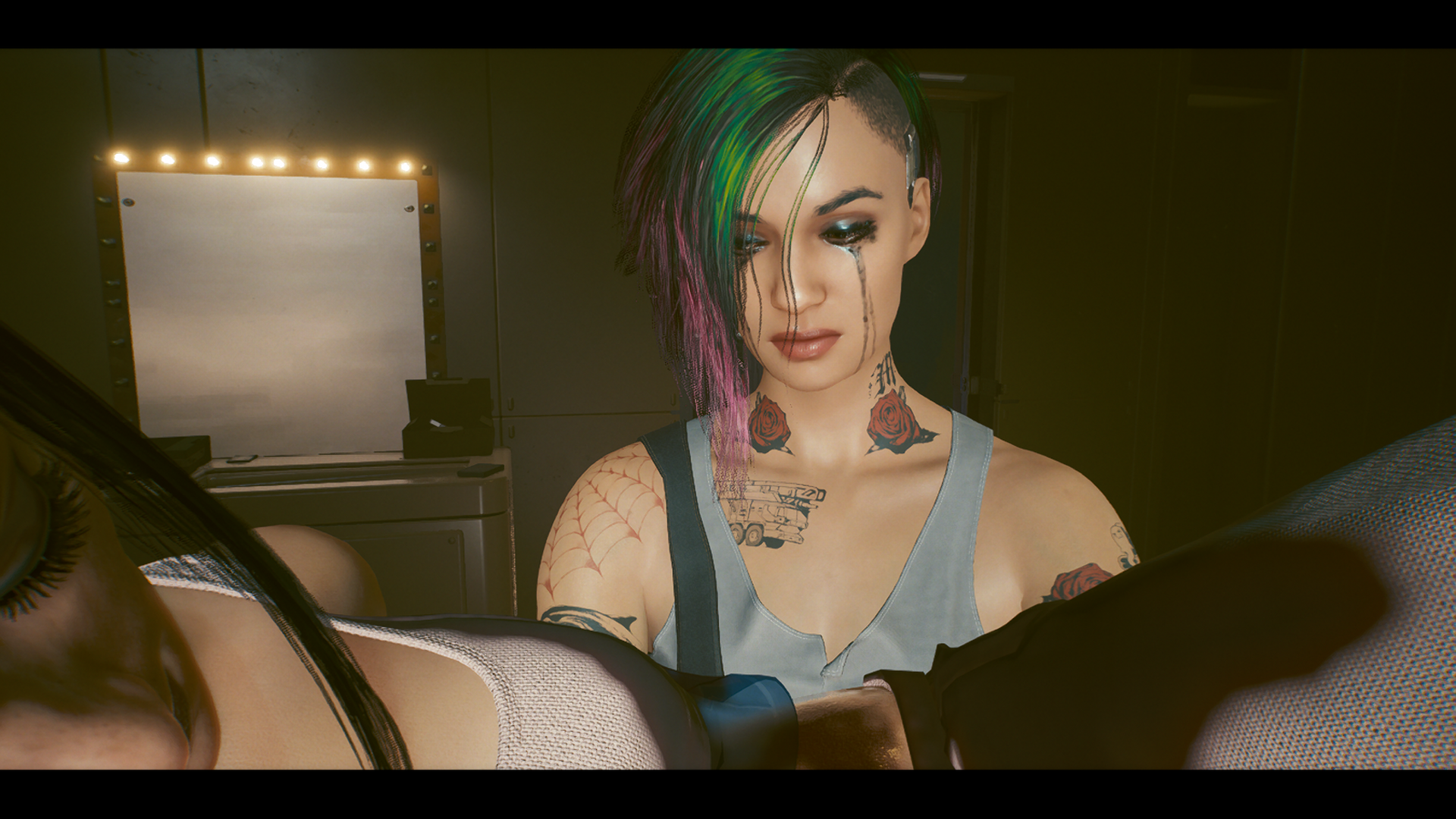 General 1920x1080 cyberpunk Cyberpunk 2077 video game girls Judy Alvarez CGI tattoo multi-colored hair CD Projekt RED