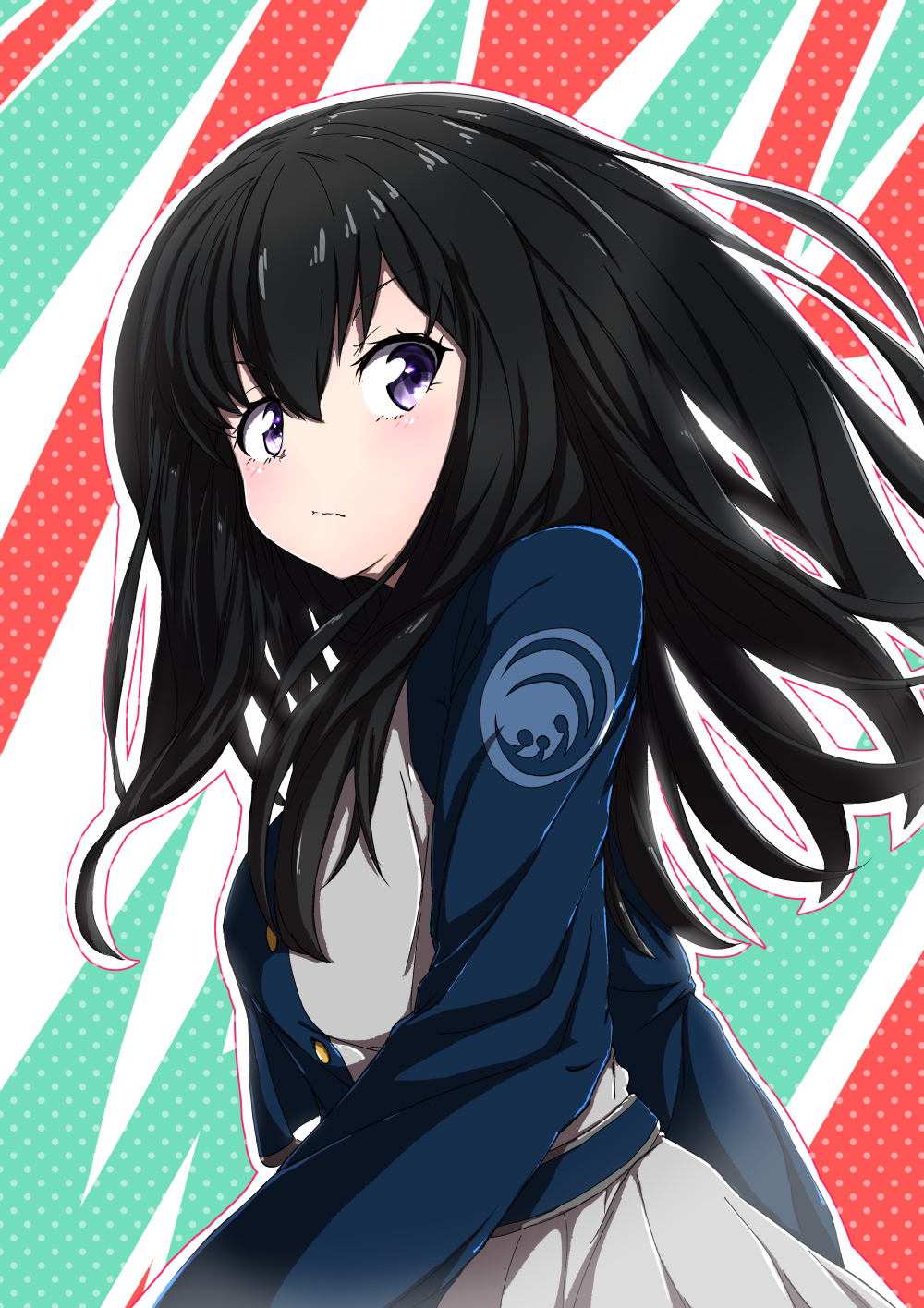 Anime 1000x1416 anime anime girls Lycoris Recoil Inoue Takina long hair black hair solo artwork digital art fan art