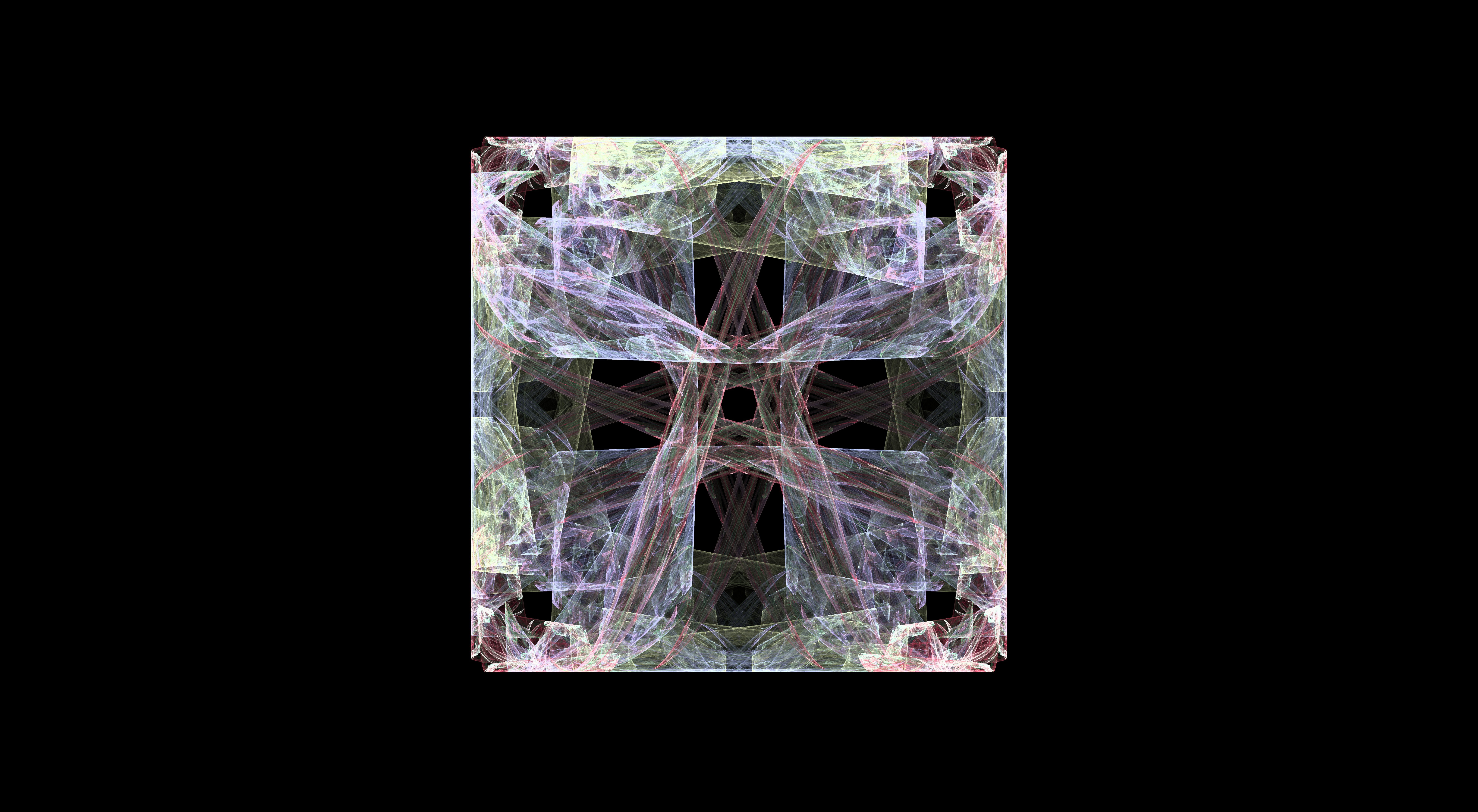 General 7860x4320 fractal fractal flame fractal flowers symmetry abstract pattern bright dark digital art simple background