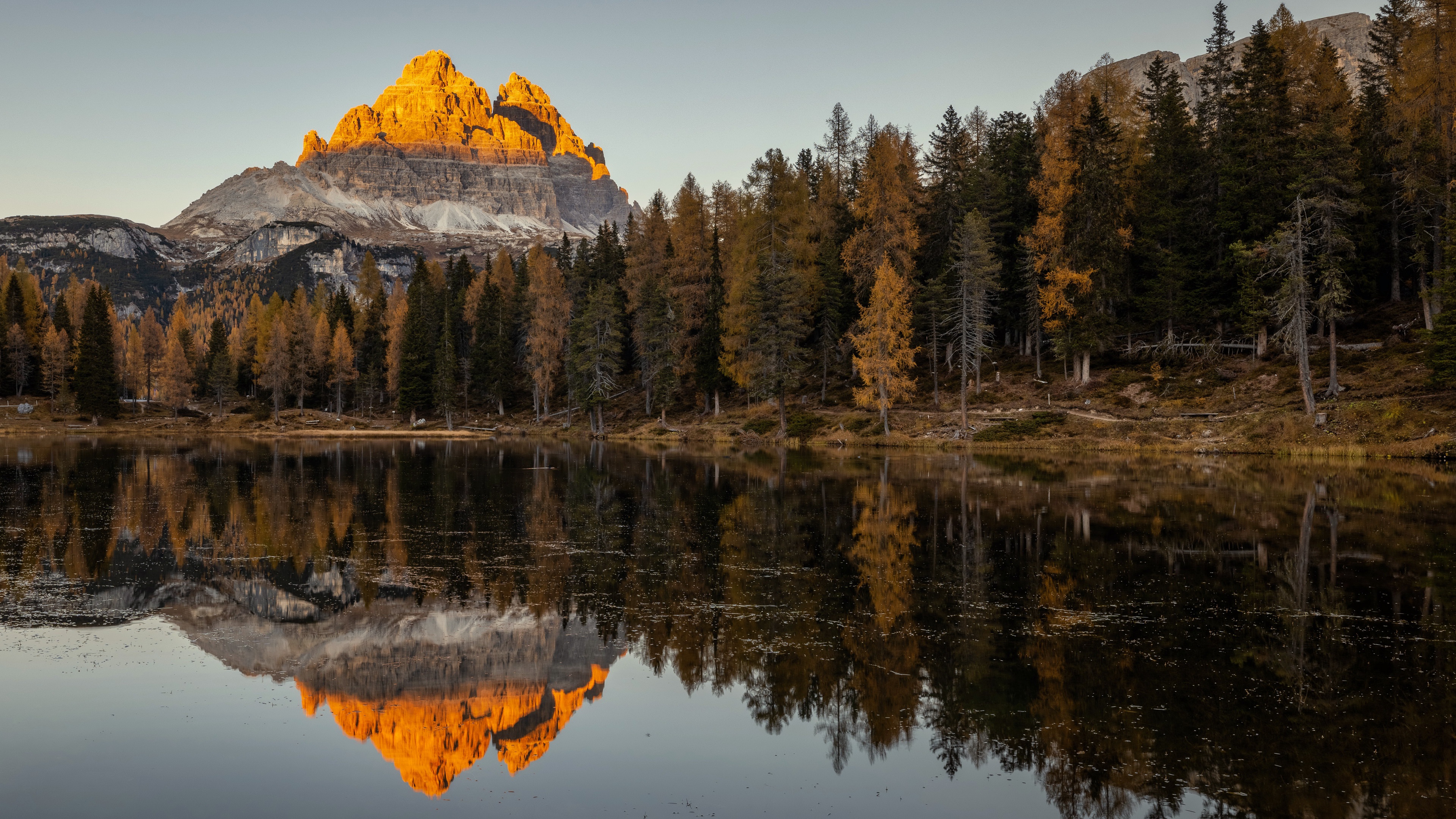 General 3840x2160 nature outdoors landscape Dolomites lake reflection