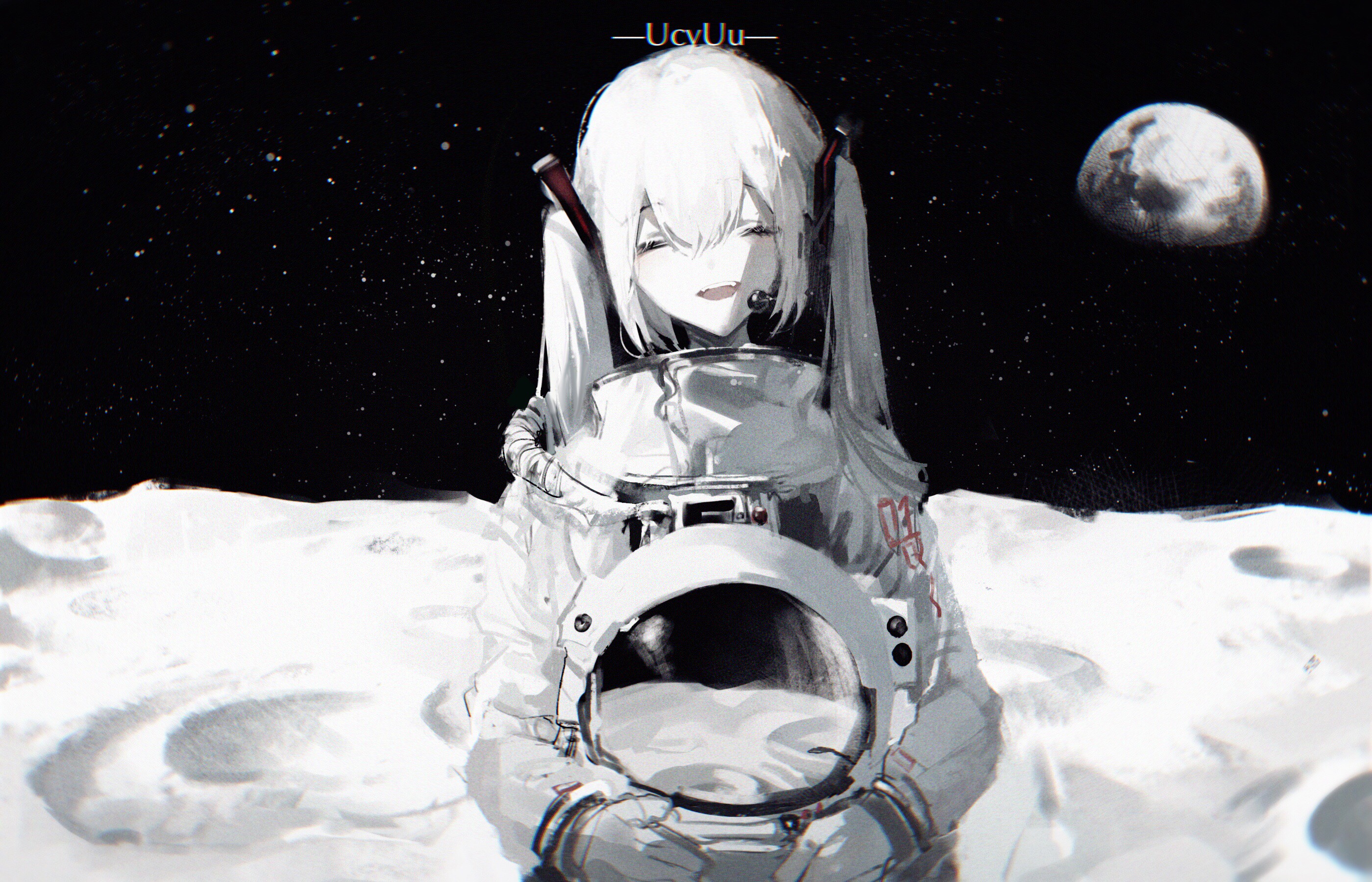 Anime 2800x1800 anime girls spacesuit astronaut
