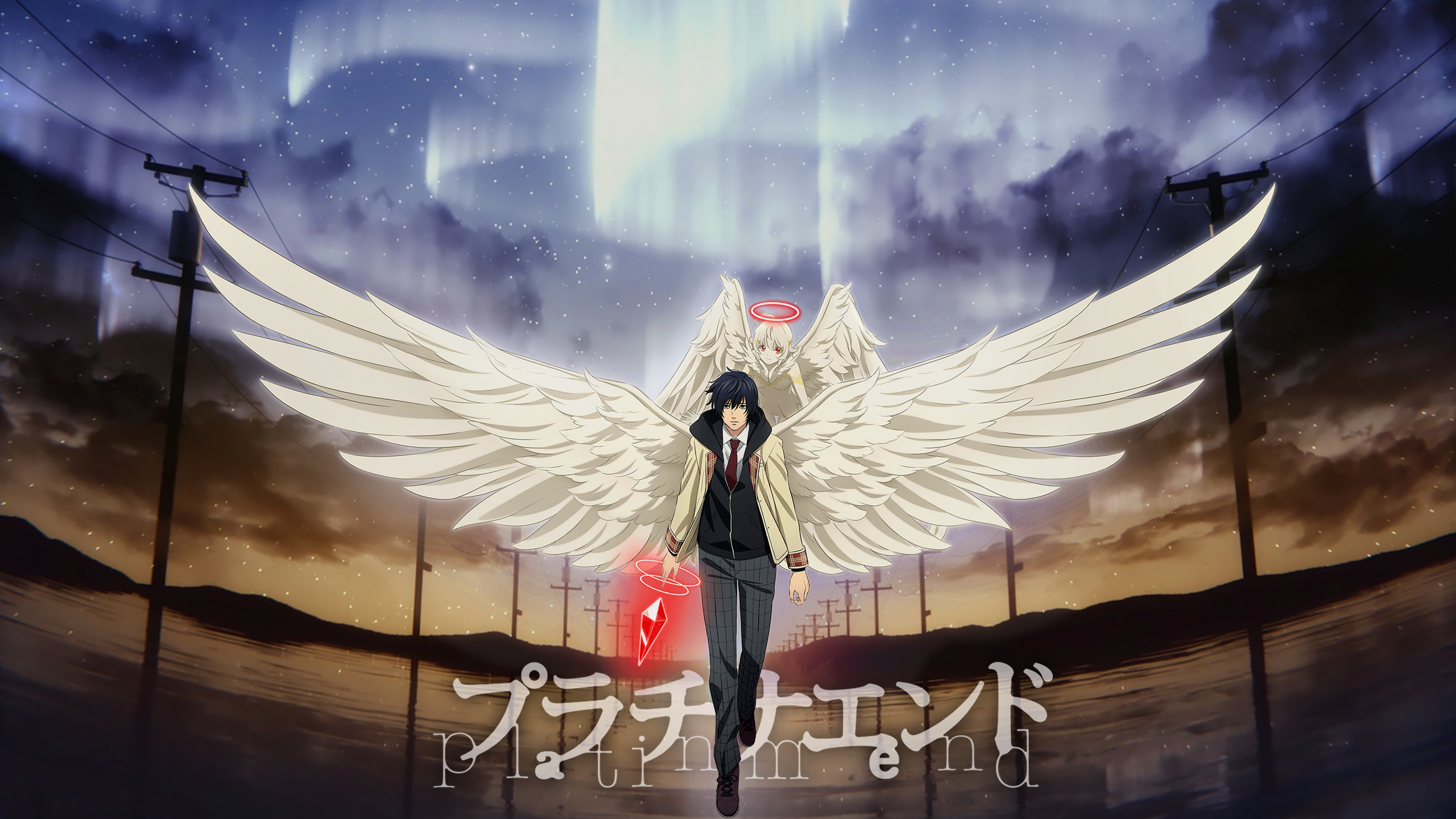 Anime 2560x1440 Platinum End Mirai Kakehashi (Platinum End) Nasse (Platinum End) wings anime